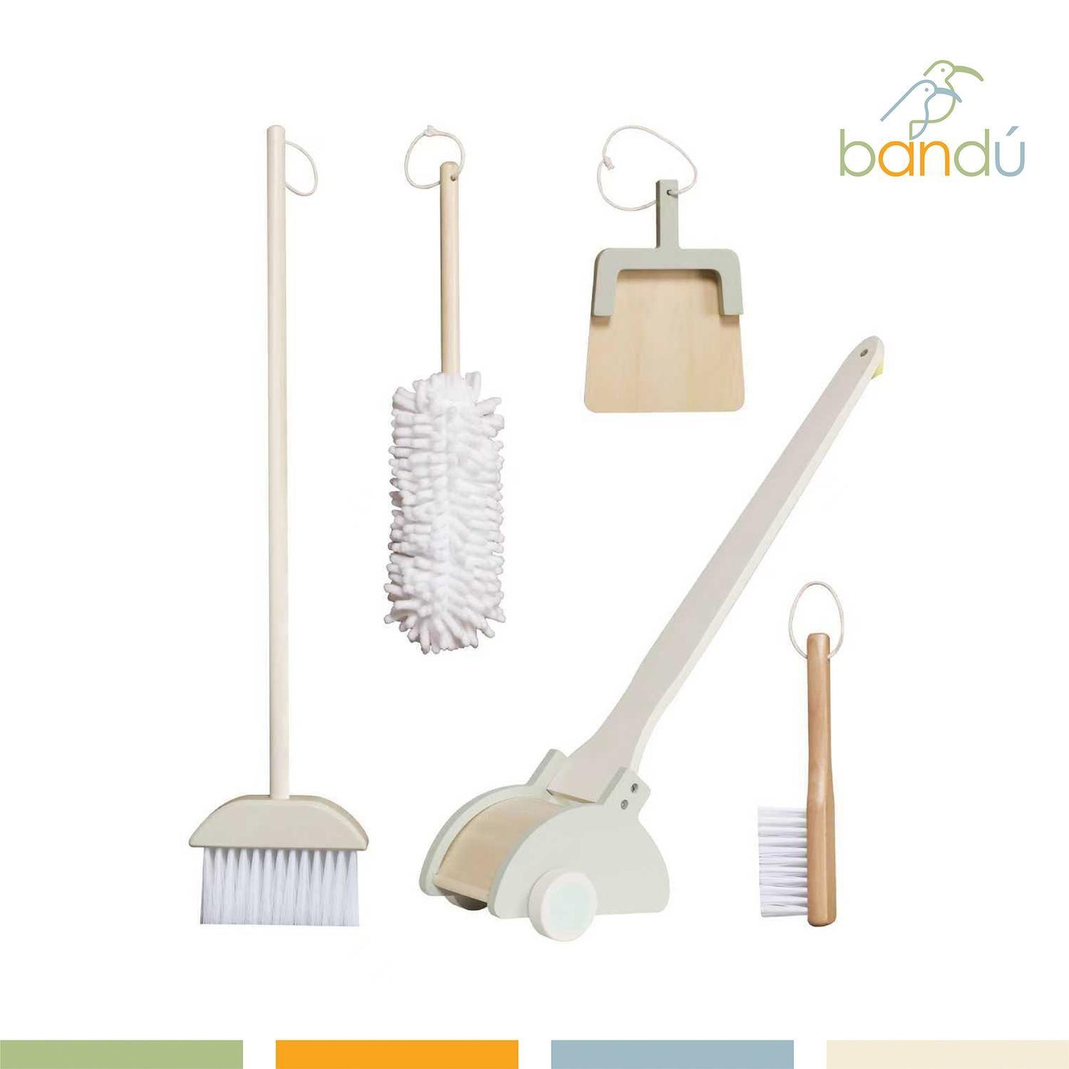 Juguete Set de Aseo y Limpieza Madera Niños Soporte Bandú-4