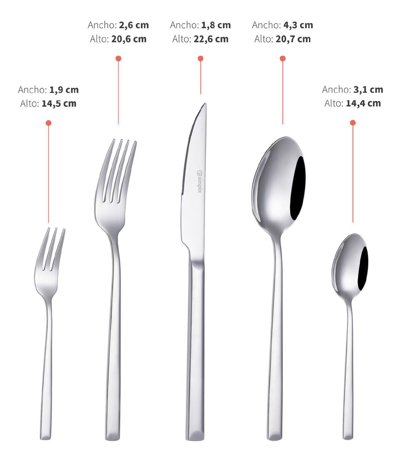 Set de Cuchillería 30 pcs Cubiertos Acero Inoxidable Sicilia-3