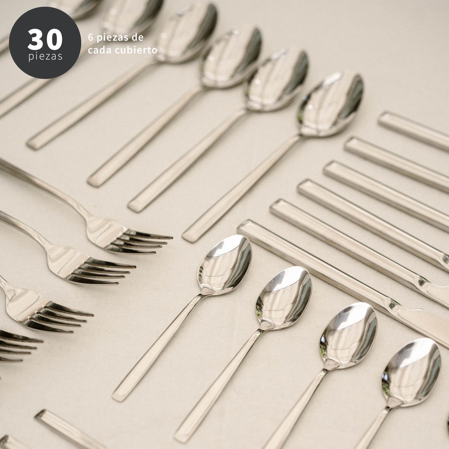 Set de Cuchillería 30 pcs Cubiertos Acero Inoxidable Sicilia-5
