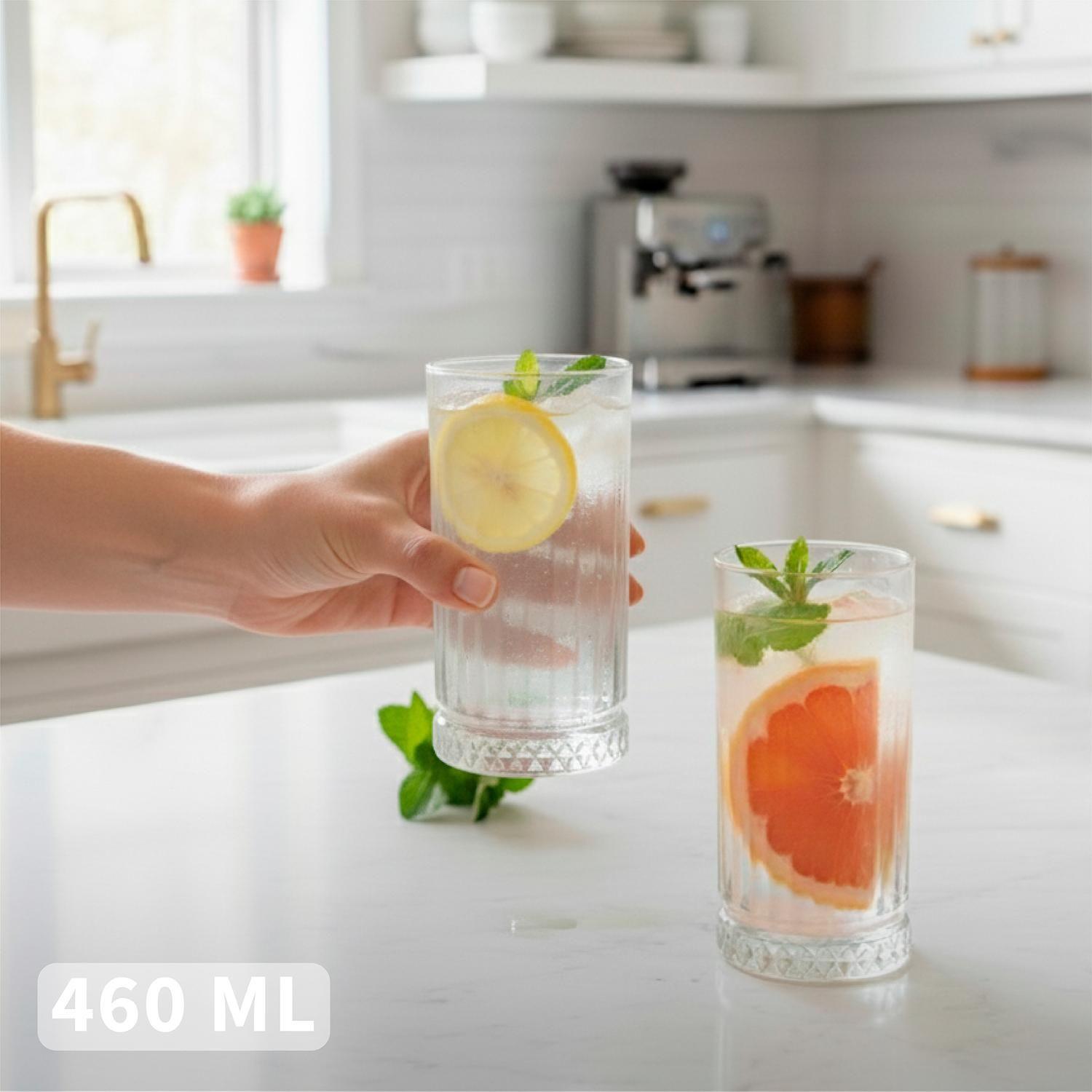 Set 6 Vasos Largos 460ml Vidrio Ginebra Simplit-2