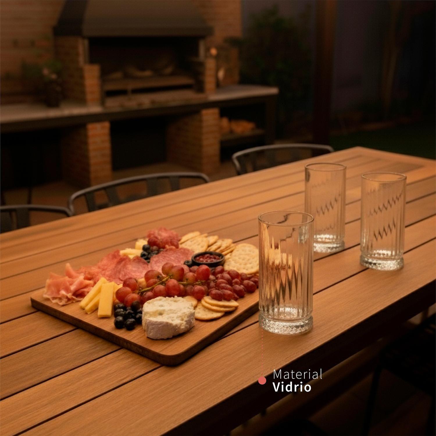 Set 6 Vasos Largos 460ml Vidrio Ginebra Simplit-3