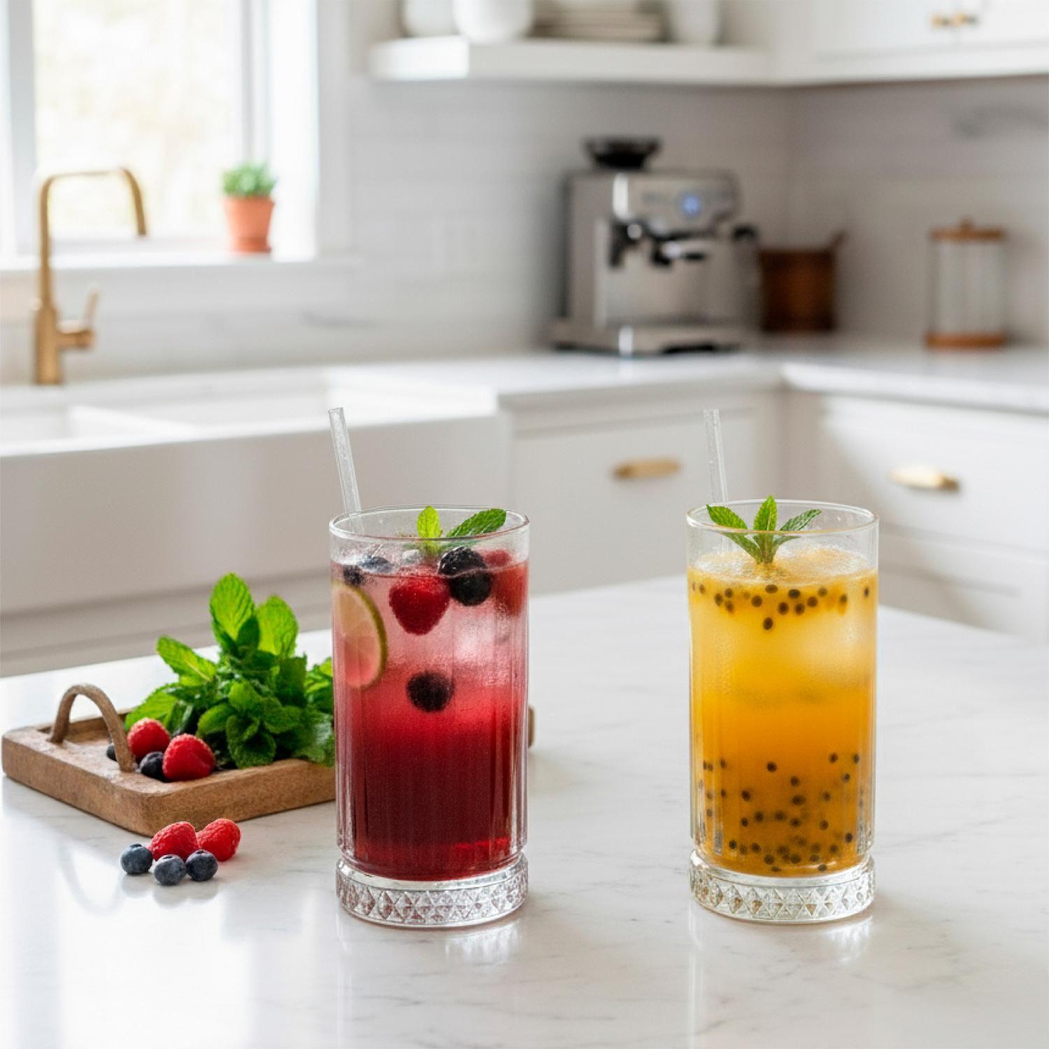 Set 6 Vasos Largos 460ml Vidrio Ginebra Simplit-6