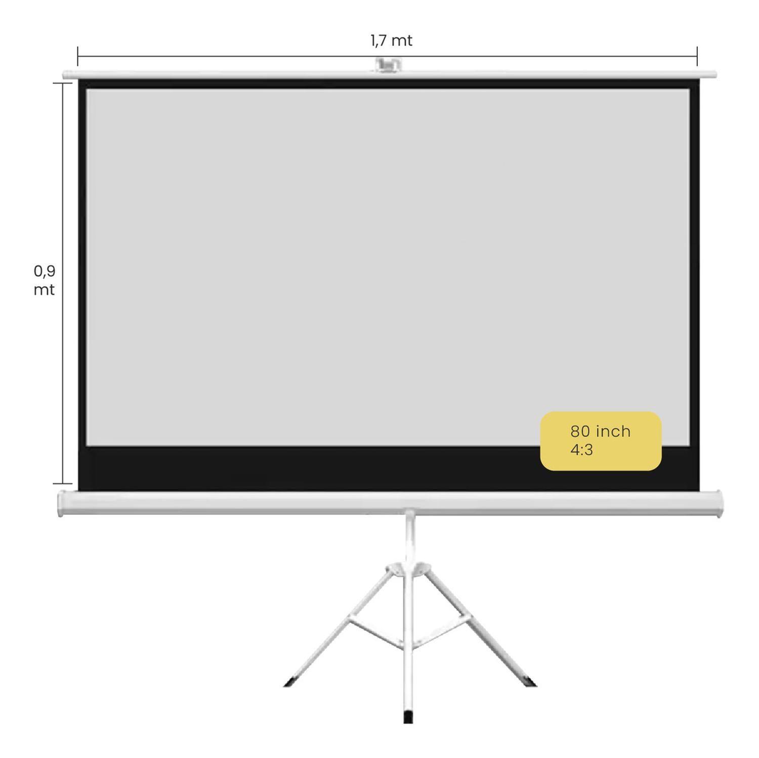 Proyector Portatil Smart Orion 12000lm + Telon 80" LEVO-4