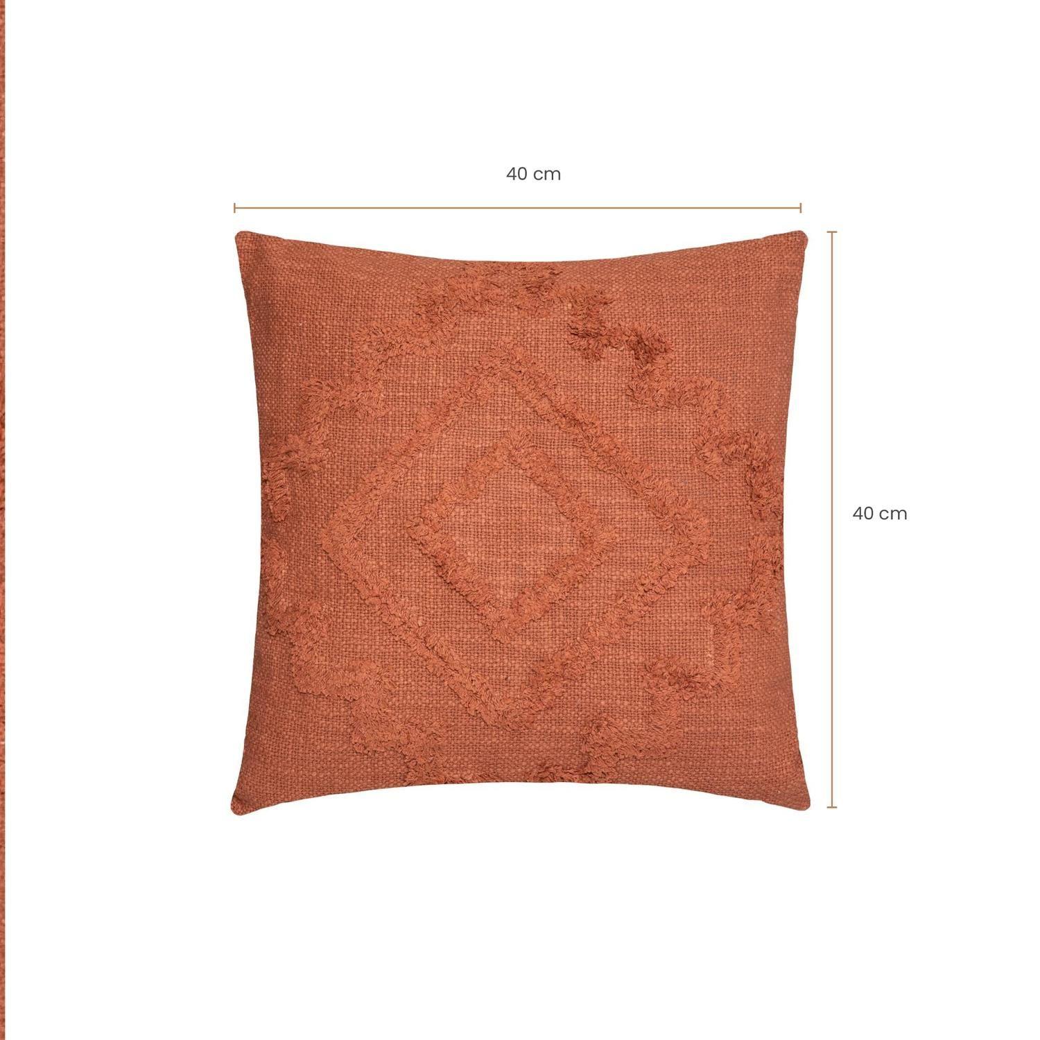 Cojín Decorativo Diseño Inca Algodón y Poliéster Atmosphera Terracota-4