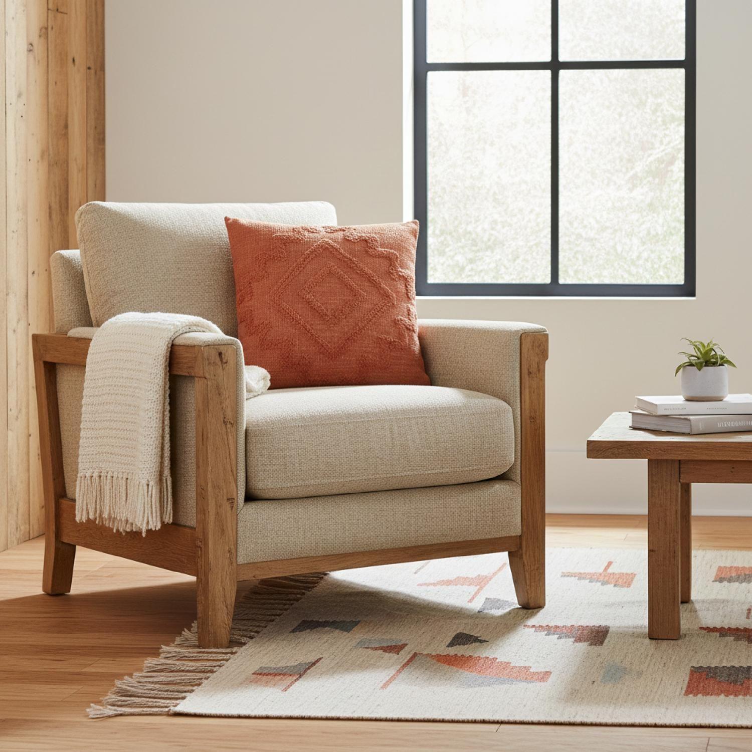 Cojín Decorativo Diseño Inca Algodón y Poliéster Atmosphera Terracota-5