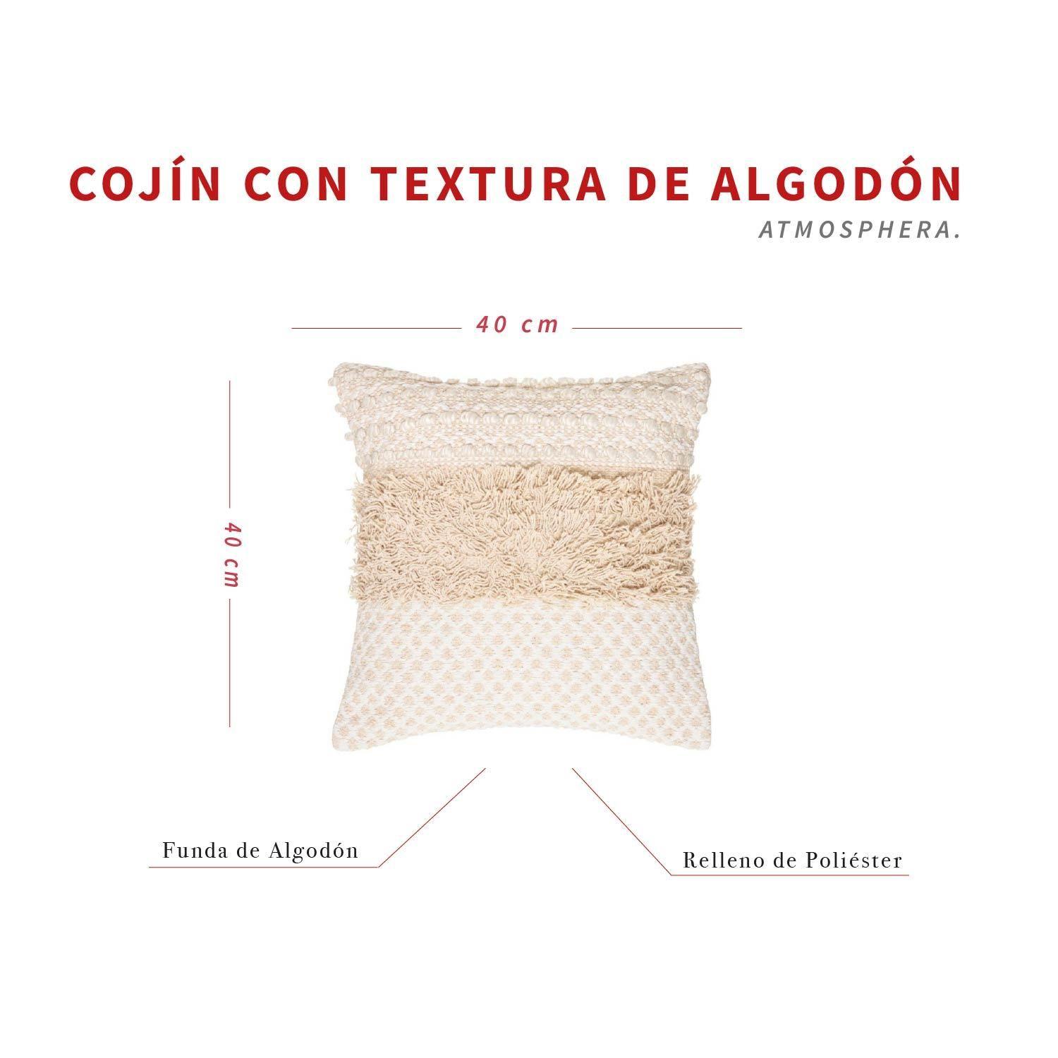 Cojín Decorativo Texturizado Sand 40x40 cm Atmosphera-4