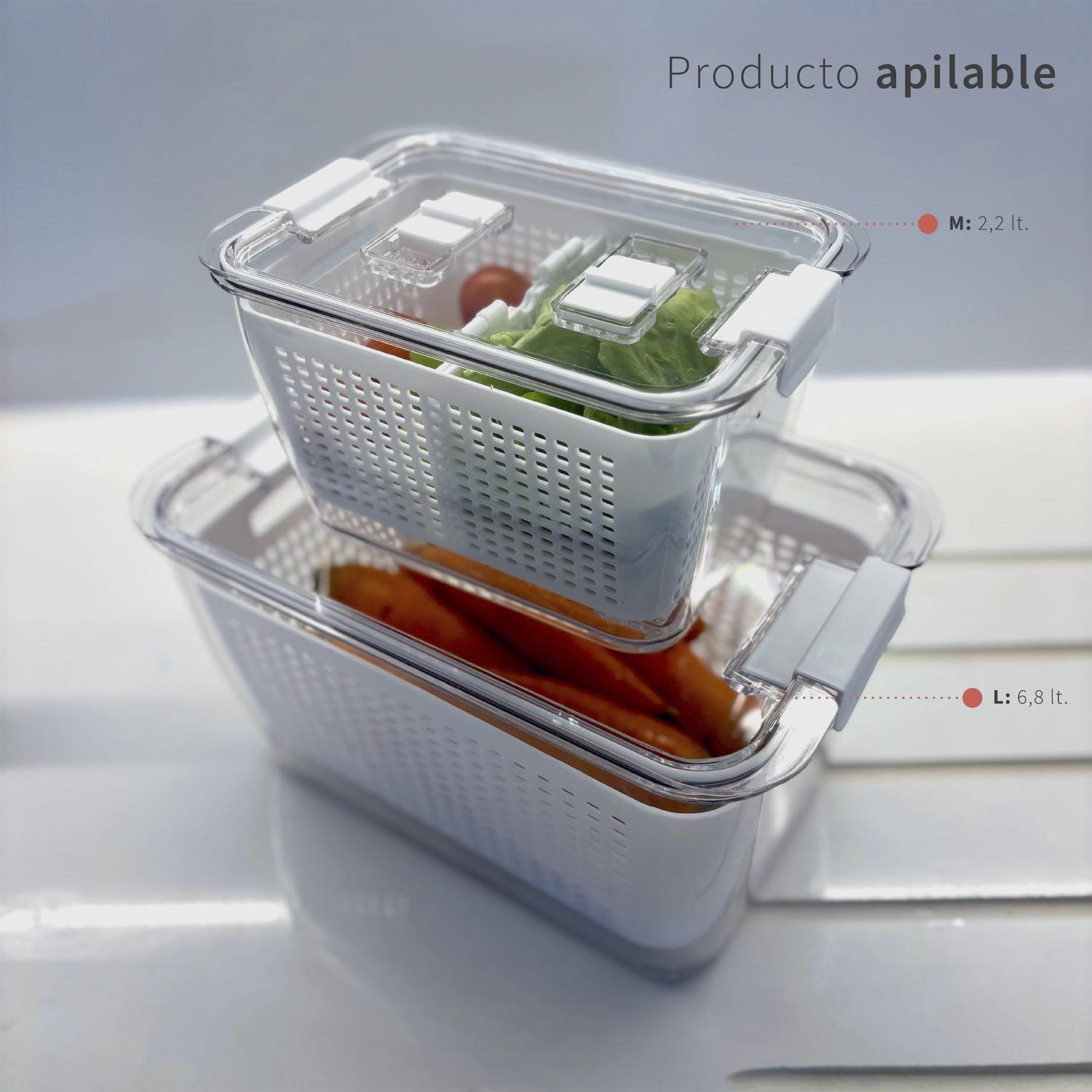 Organizador Refrigerador con Cesta L Simplit-5