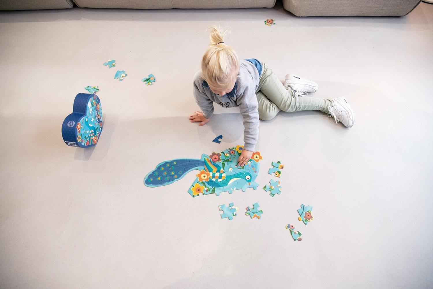 Puzzle 40Pcs Con Forma Pavo Real Scratch Europe-3