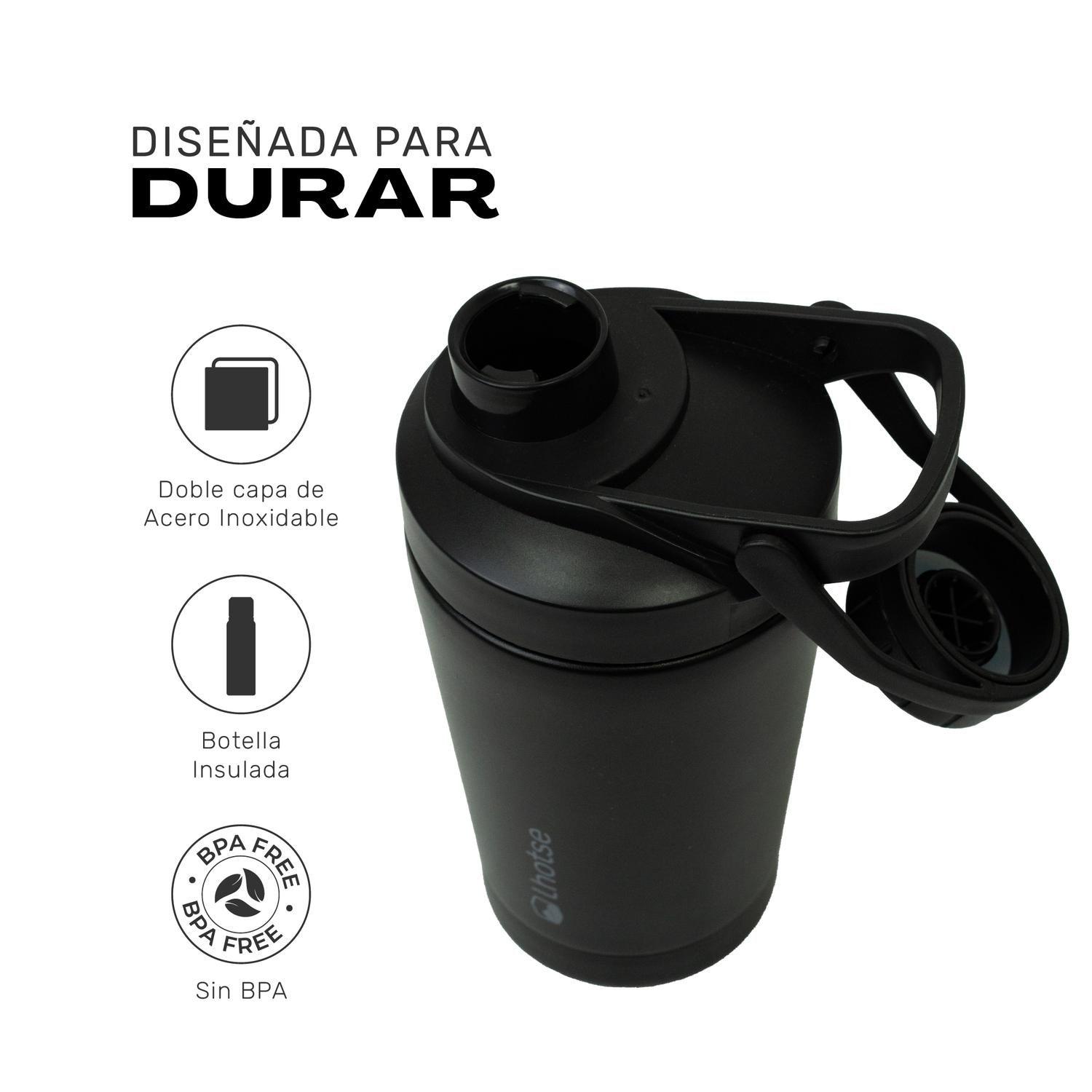 Shaker Vaso Proteina Acero Inox NutriCore 500ml Set X2-2
