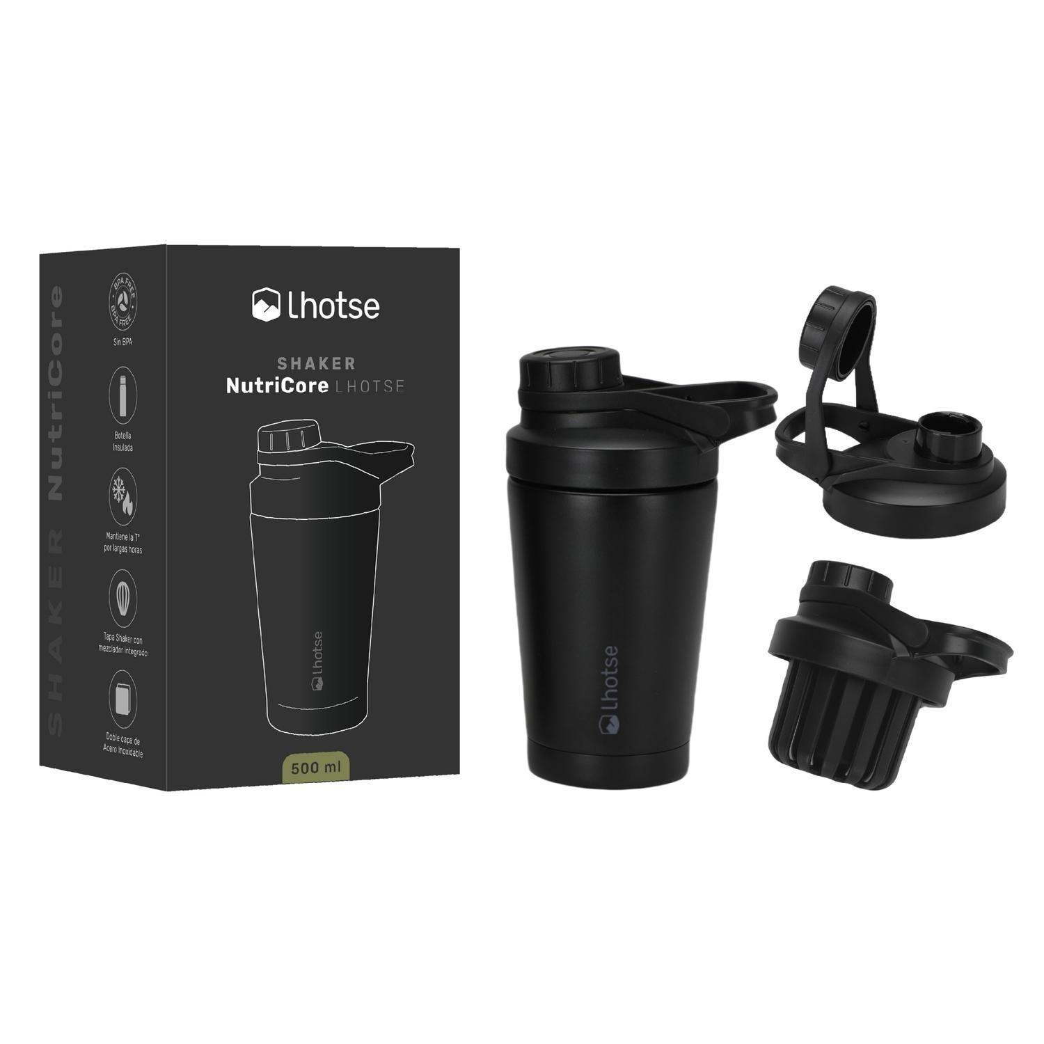 Shaker Vaso Proteina Acero Inox NutriCore 500ml Set X2-6