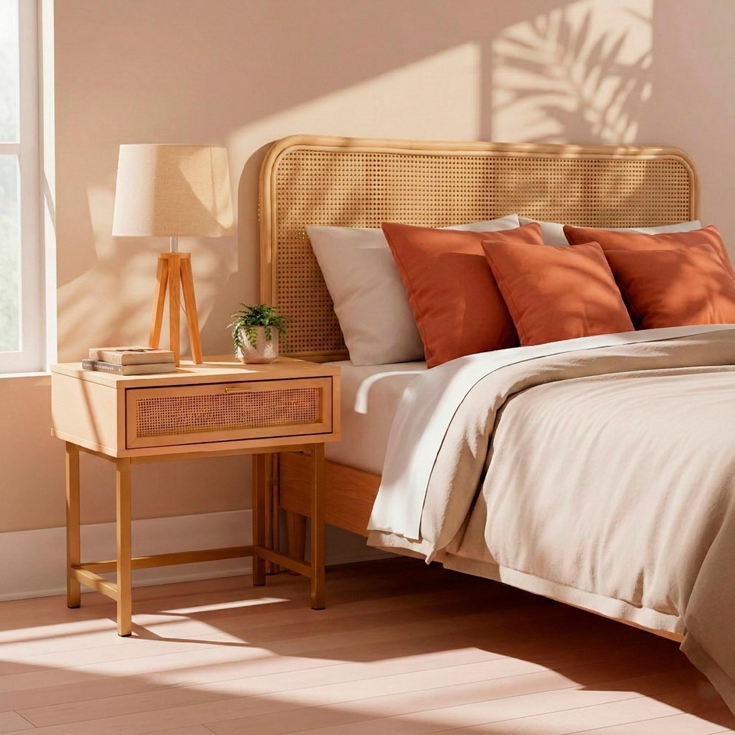 Set Respaldo 2 Plazas + Veladores Madera Ratán Atmosphera-5