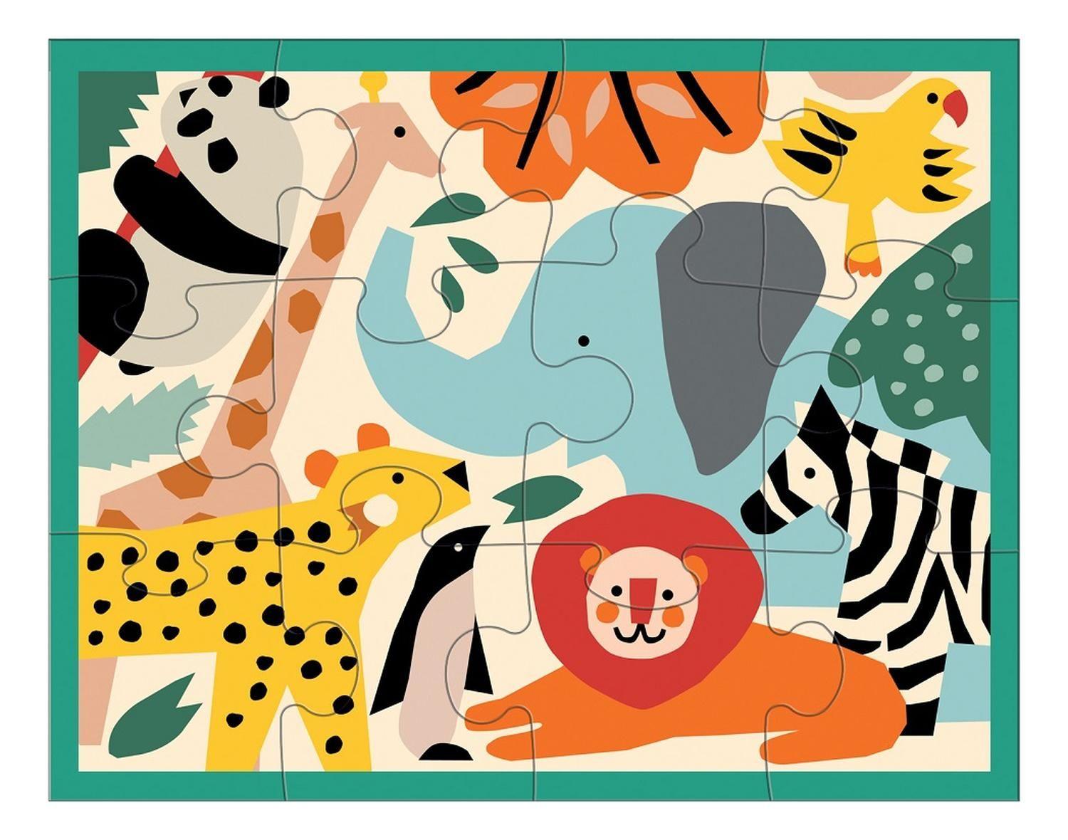 Puzzle 12Pcs En Estuche Animales Del Zoo Mudpuppy-0