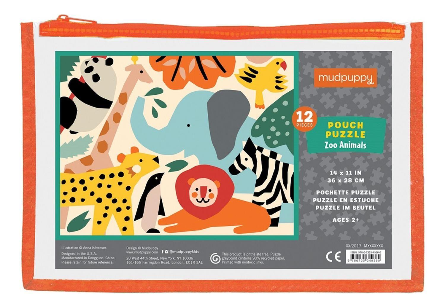 Puzzle 12Pcs En Estuche Animales Del Zoo Mudpuppy-1