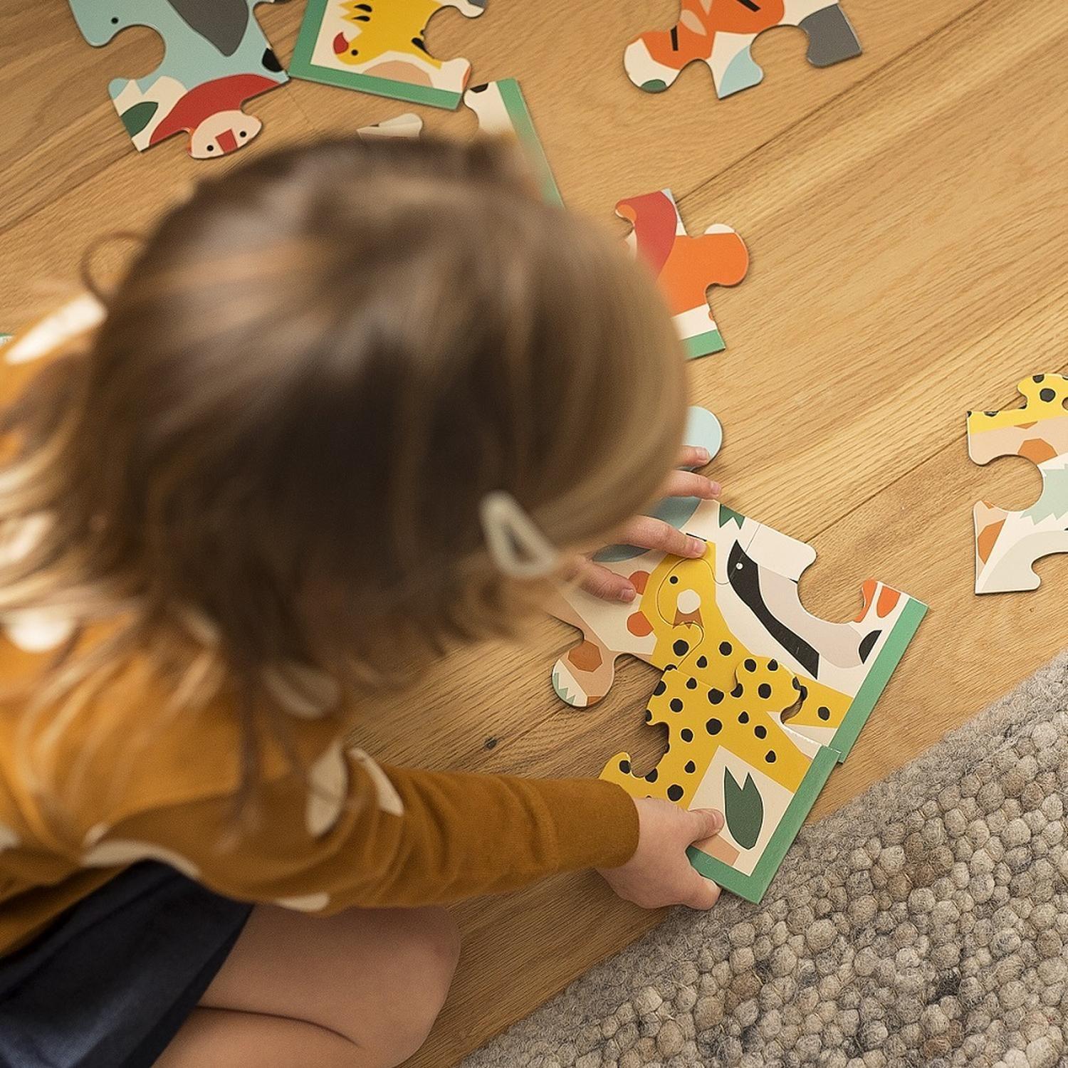 Puzzle 12Pcs En Estuche Animales Del Zoo Mudpuppy-3