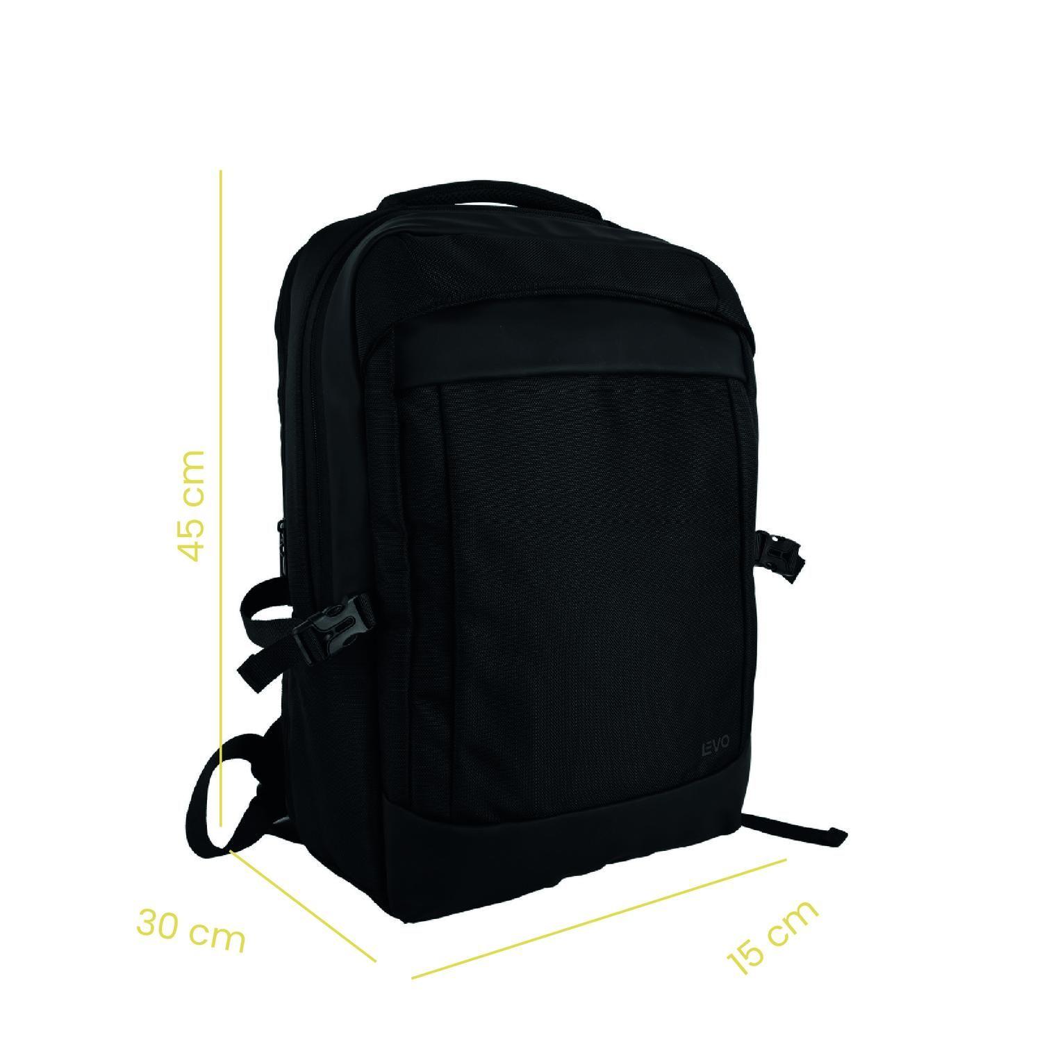 Mochila de viaje Notebook WOLF Negra 15,6" LEVO-5