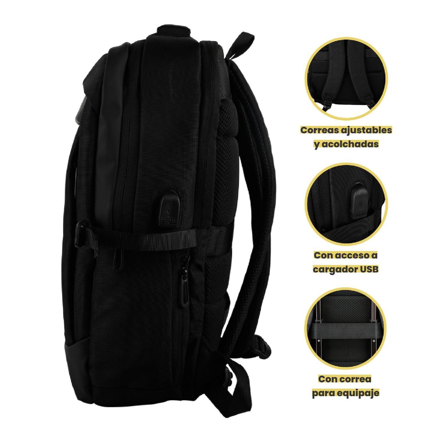 Mochila de viaje Notebook WOLF Negra 15,6" LEVO-2