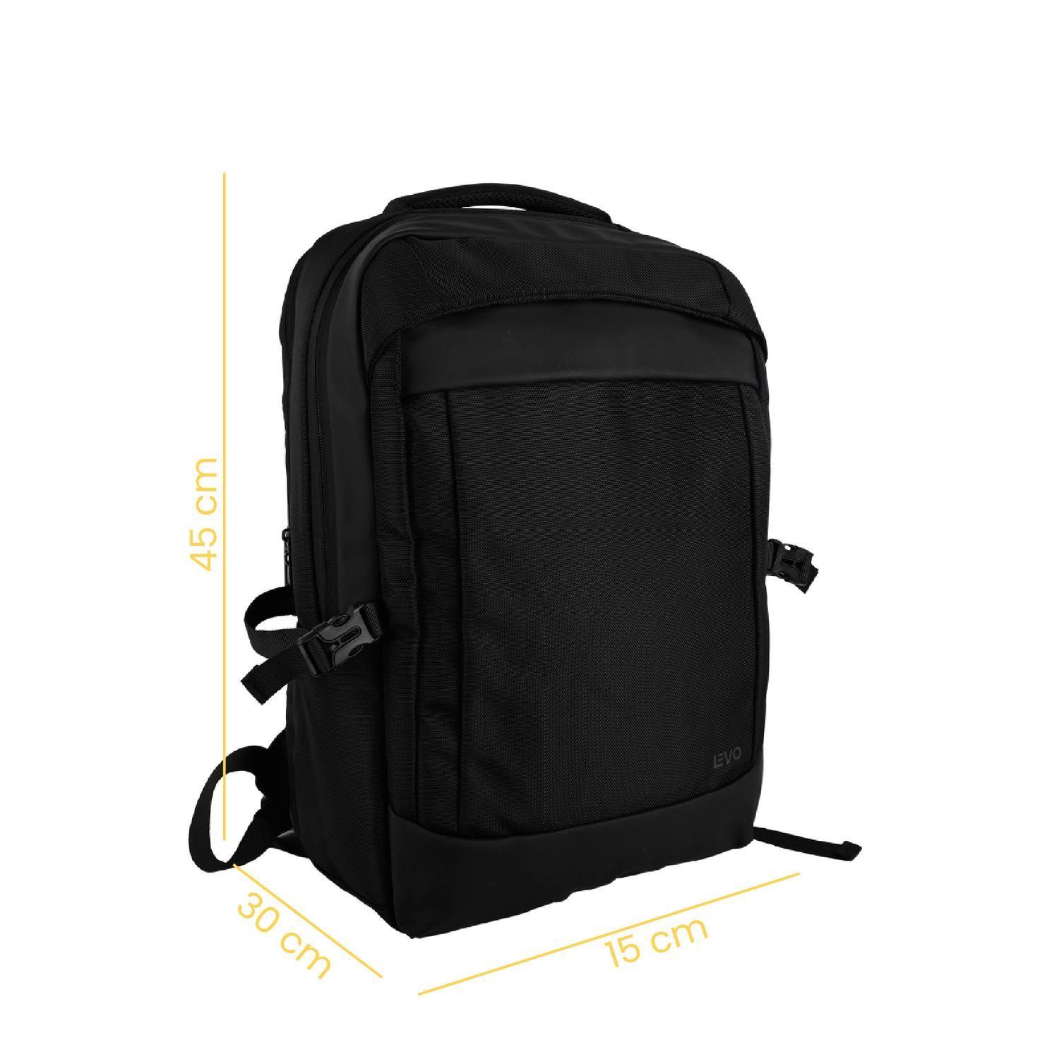 Mochila de viaje Notebook WOLF Negra 15,6" LEVO-5