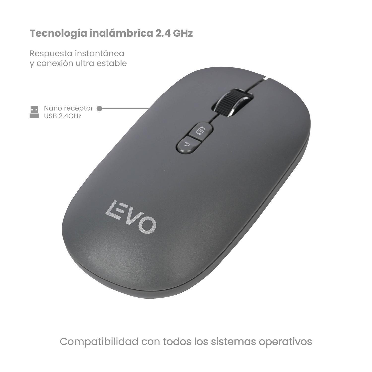 Teclado Slim Cygna + Mouse Slim Velar Grafito LEVO-6