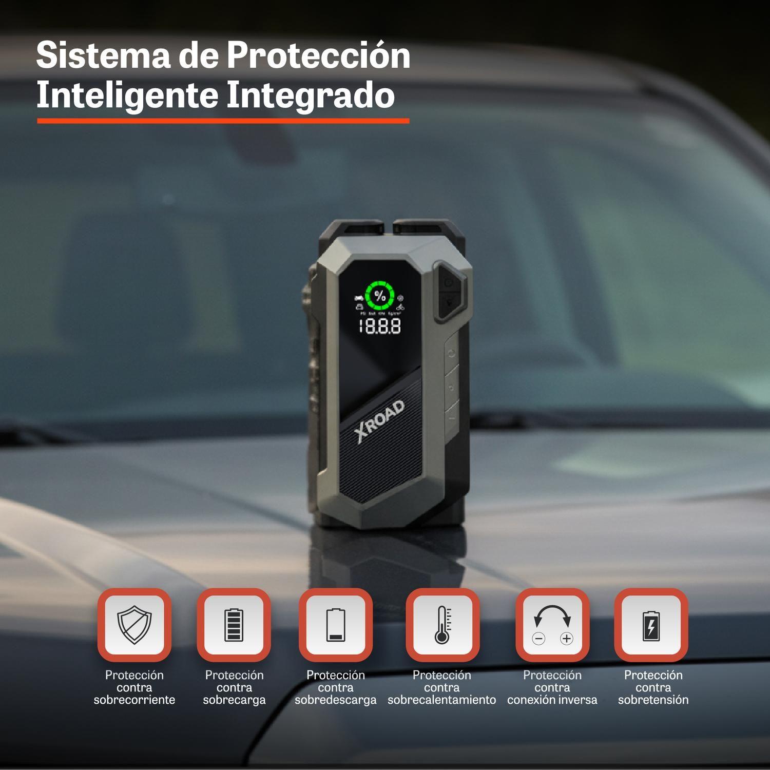 Partidor De Batería Portátil Con Compresor De Aire 12V XRoad-2