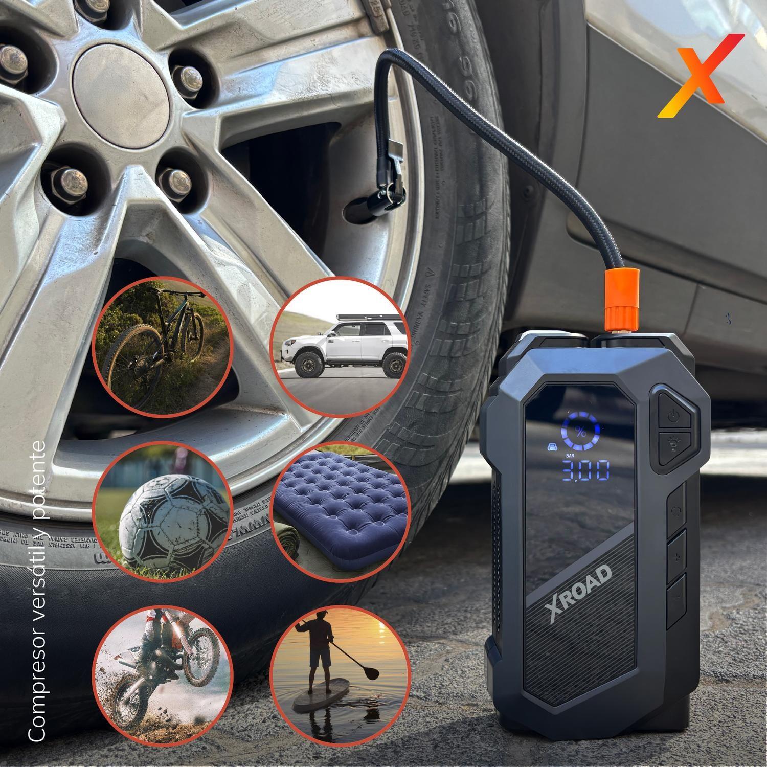 Partidor De Batería Portátil Con Compresor De Aire 12V XRoad-4