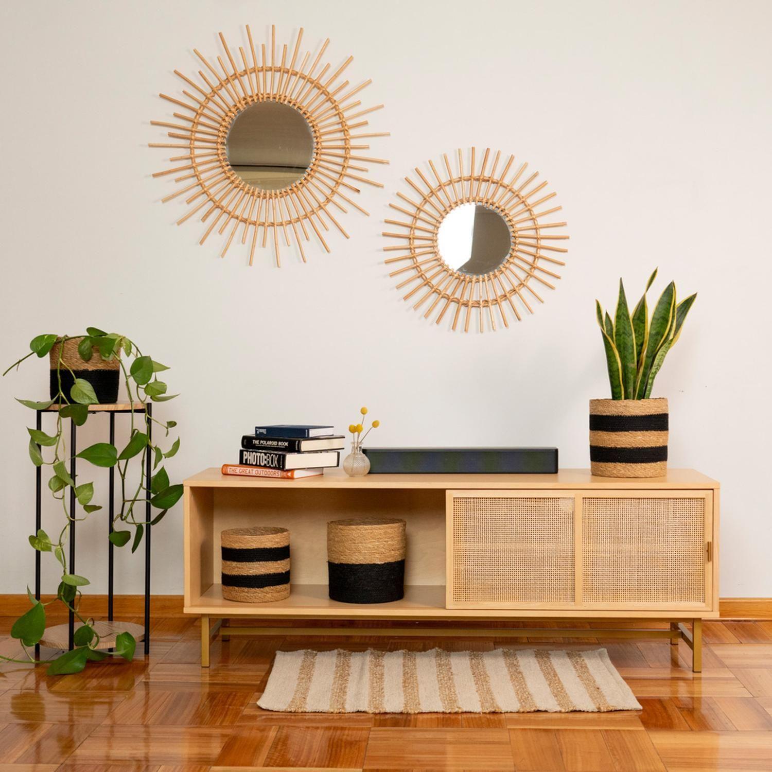 Espejo Decorativo Redondo Jane de Ratan 58 cm Atmosphera-3