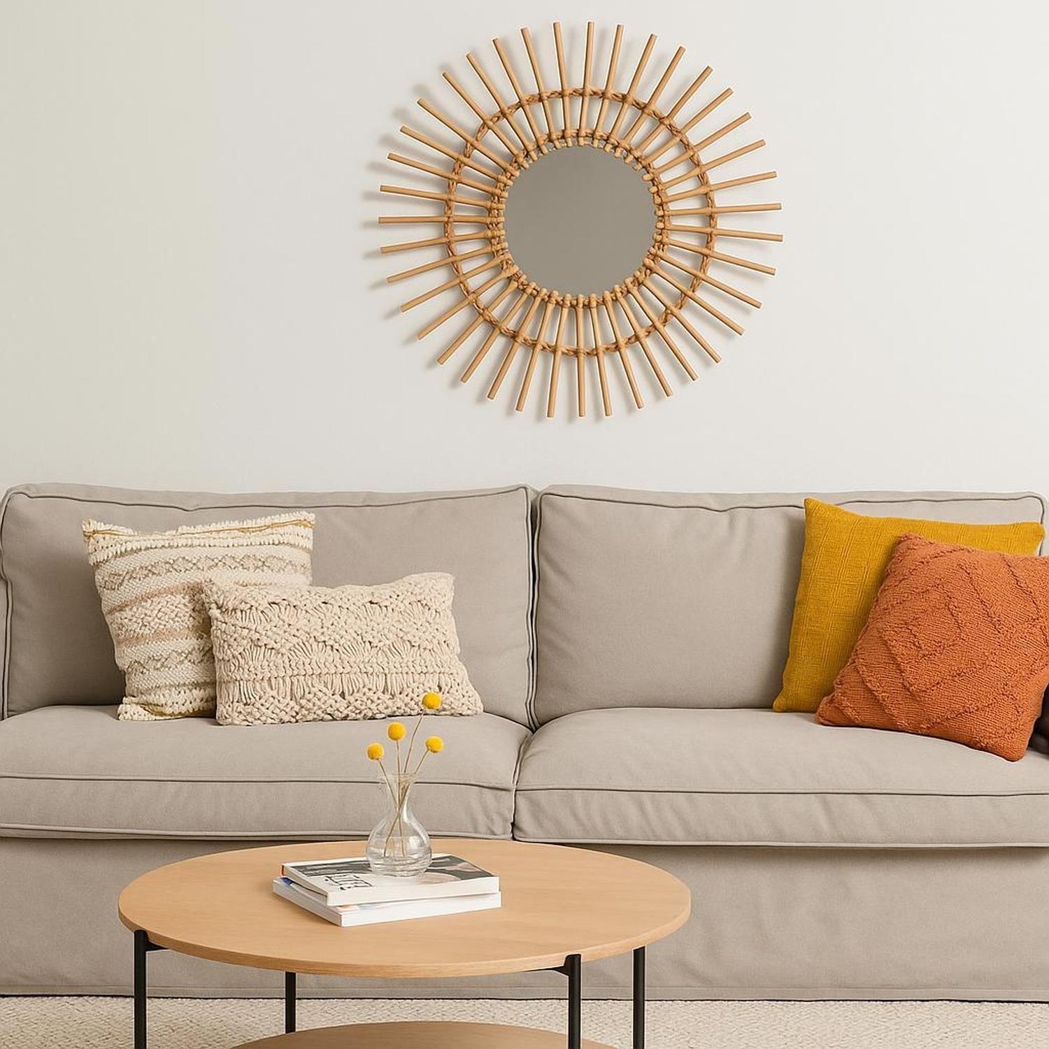 Espejo Decorativo Redondo Jane de Ratan 58 cm Atmosphera-4
