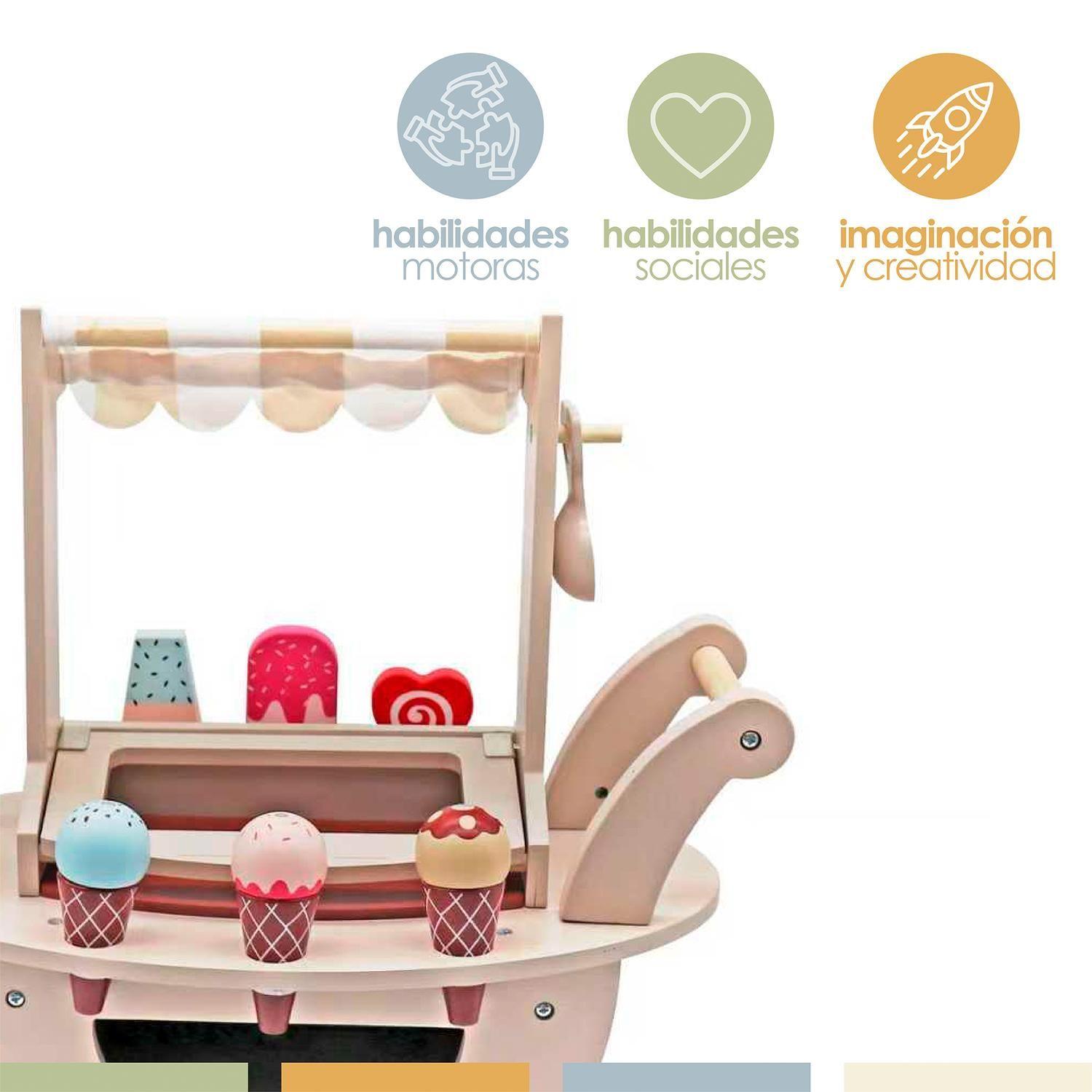 Juego Heladería Infantil Niños Madera Bandú-2
