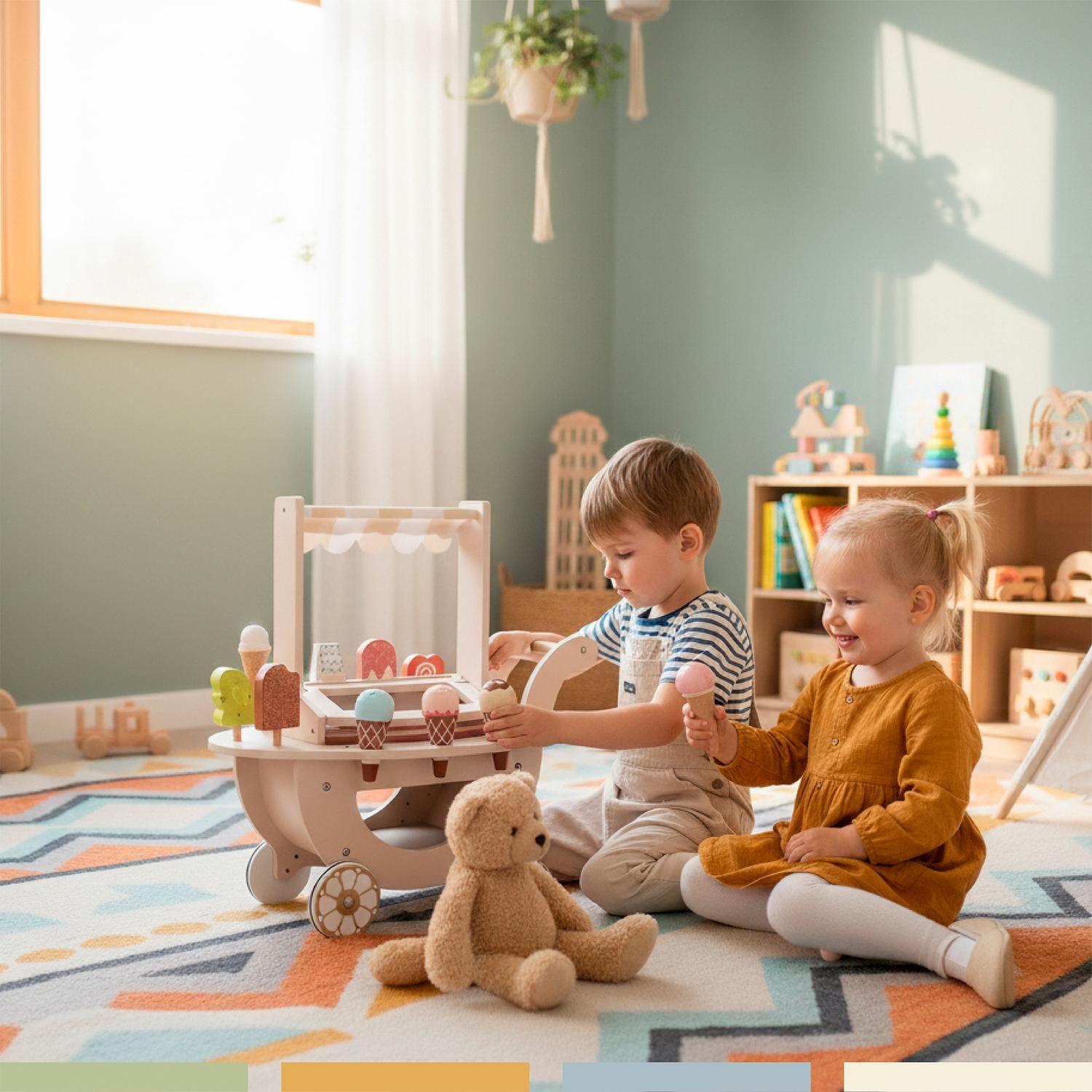 Juego Heladería Infantil Niños Madera Bandú-5