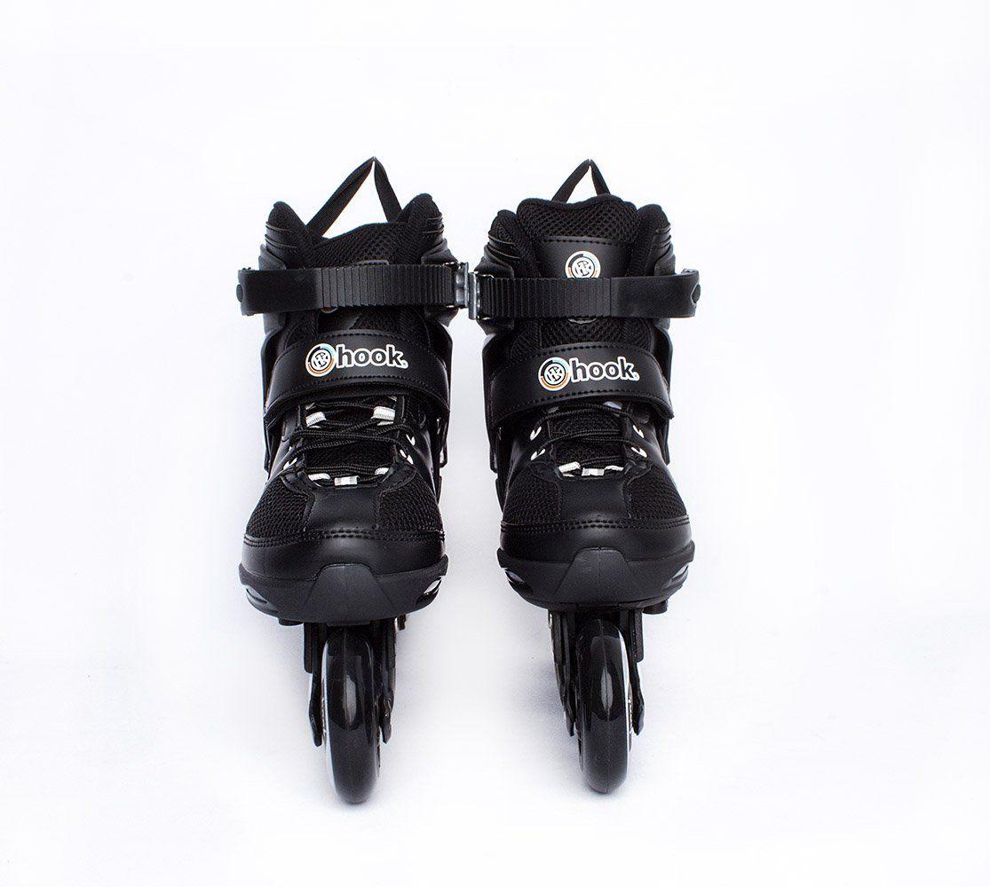 Patin Inline Roller Fitness Adulto Negro Talla L Hook-4