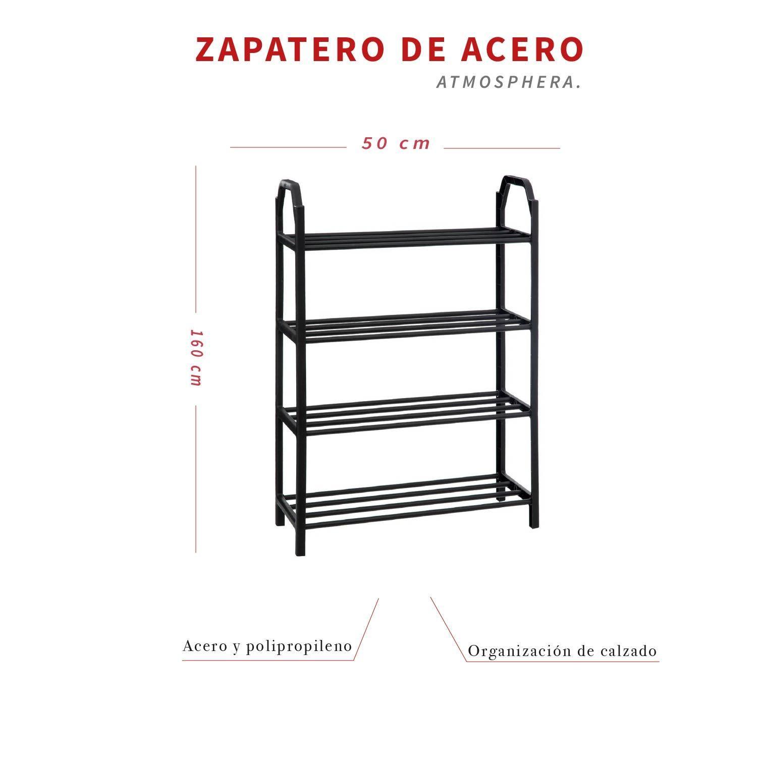 Zapatero Organizador de Acero para Clóset Negro Atmosphera-5