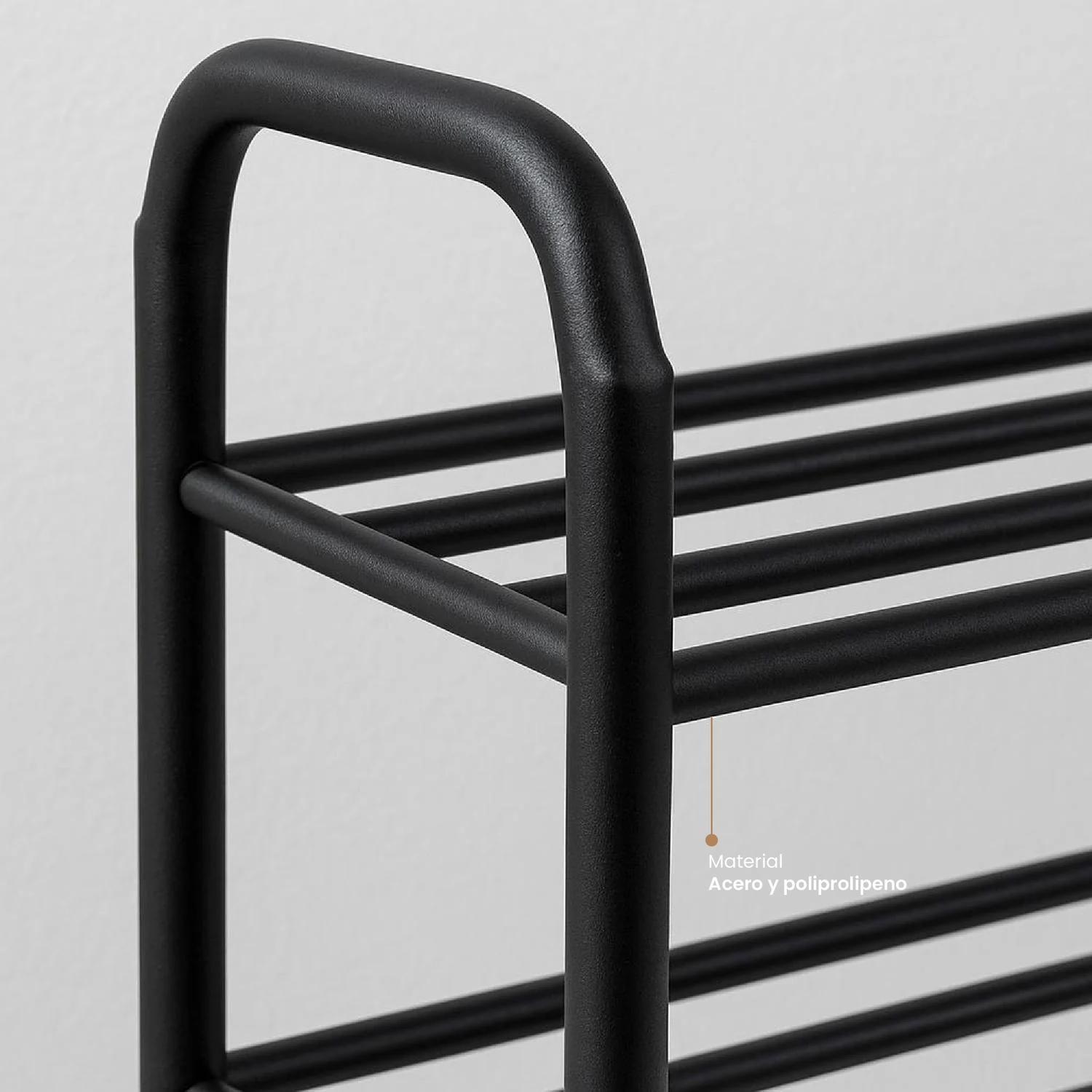 Zapatero Organizador de Acero para Clóset Negro Atmosphera-2