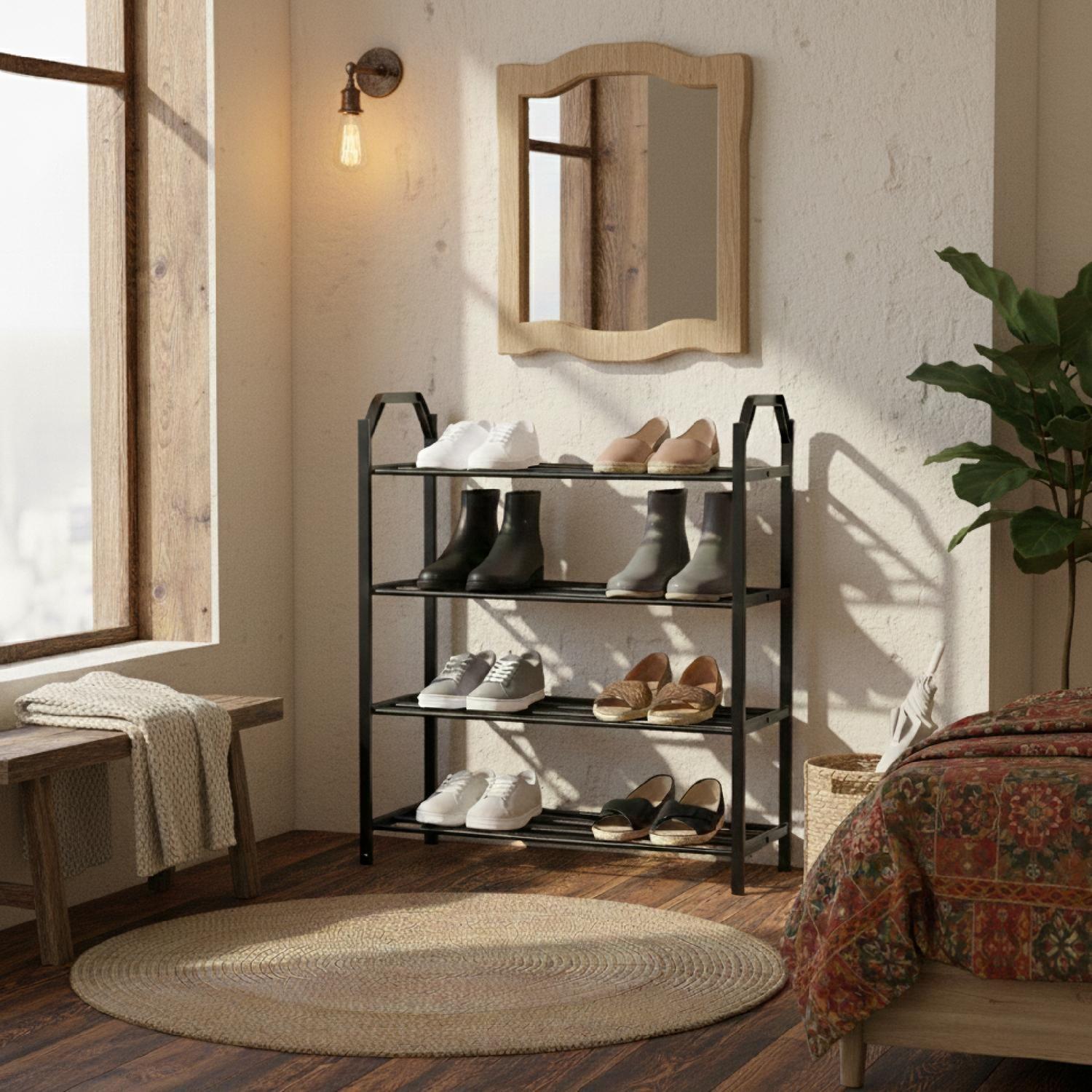 Zapatero Organizador de Acero para Clóset Negro Atmosphera-5