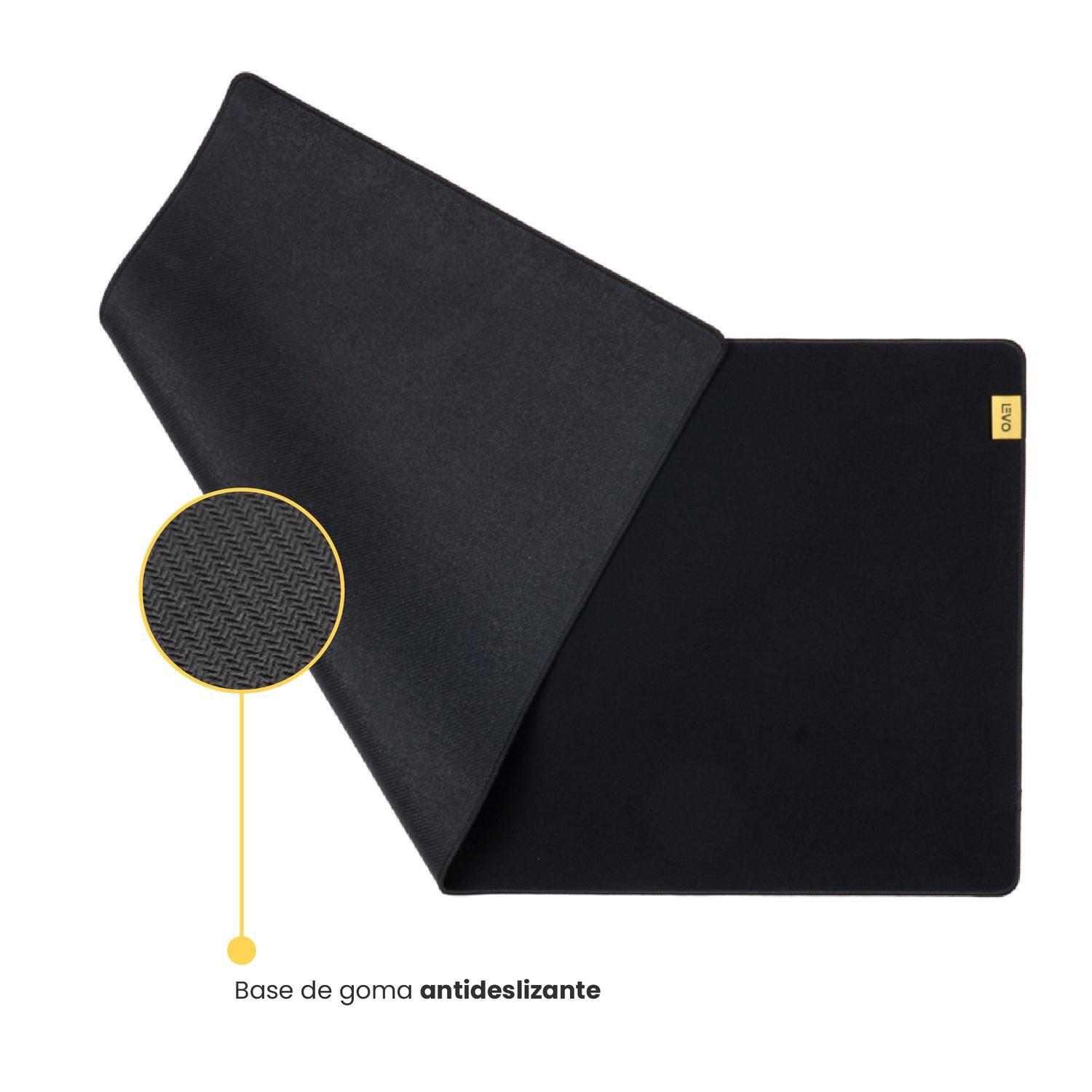 Mousepad Battlemat XXL 90x40 cm Antideslizante Negro Levo-3