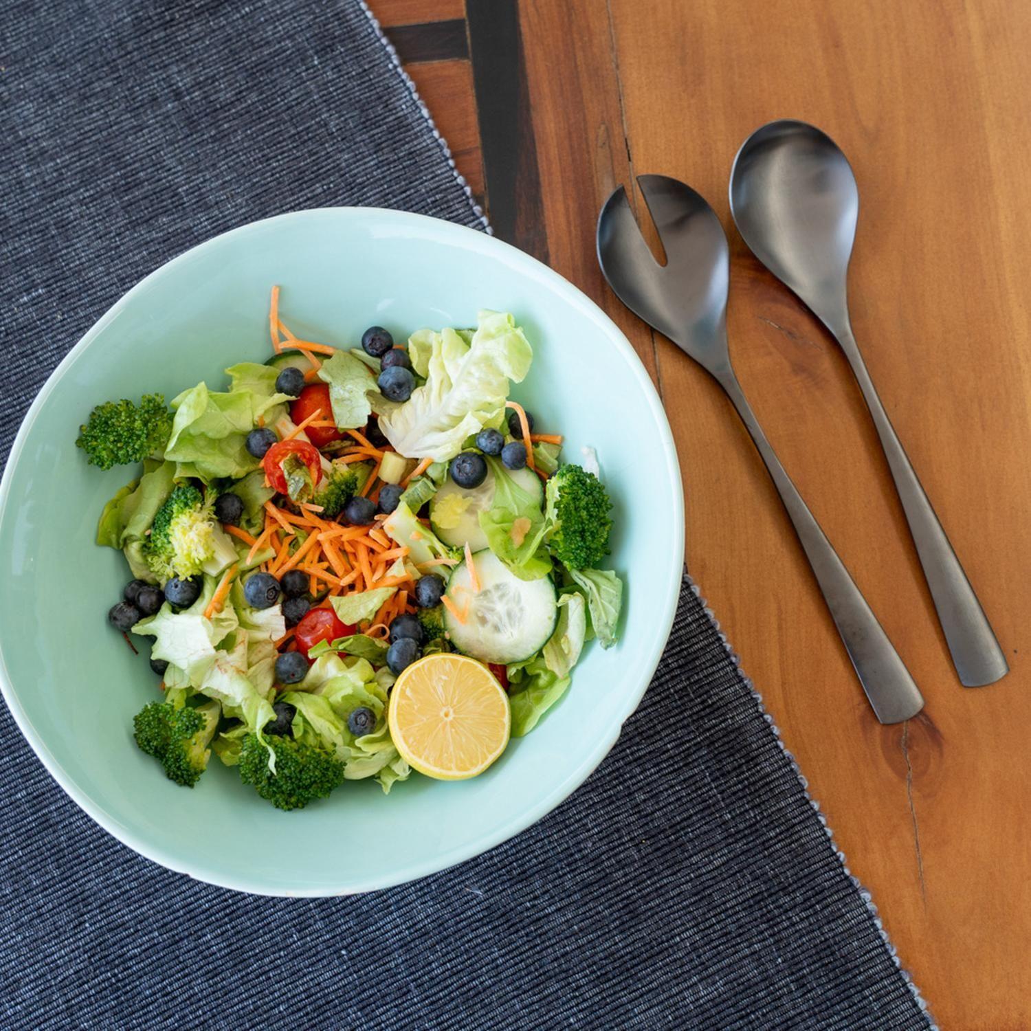 Set Ensalada Acero Inoxidable Negro DAY-2