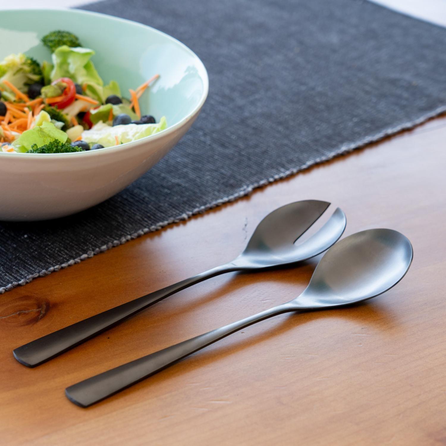 Set Ensalada Acero Inoxidable Negro DAY-3