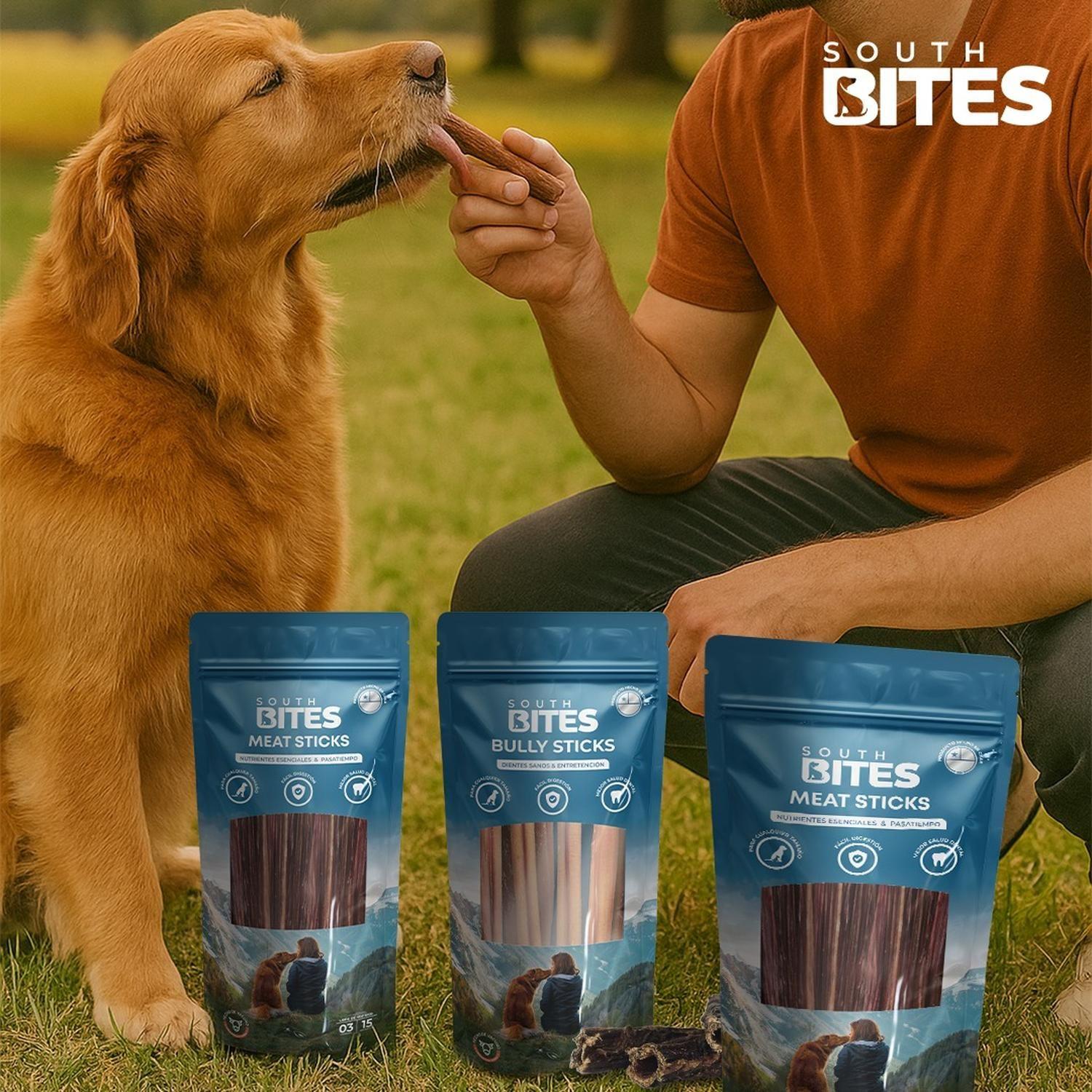 Pack Snack Perros 1 Bully sticks + 2 Meat sticks South Bites-3