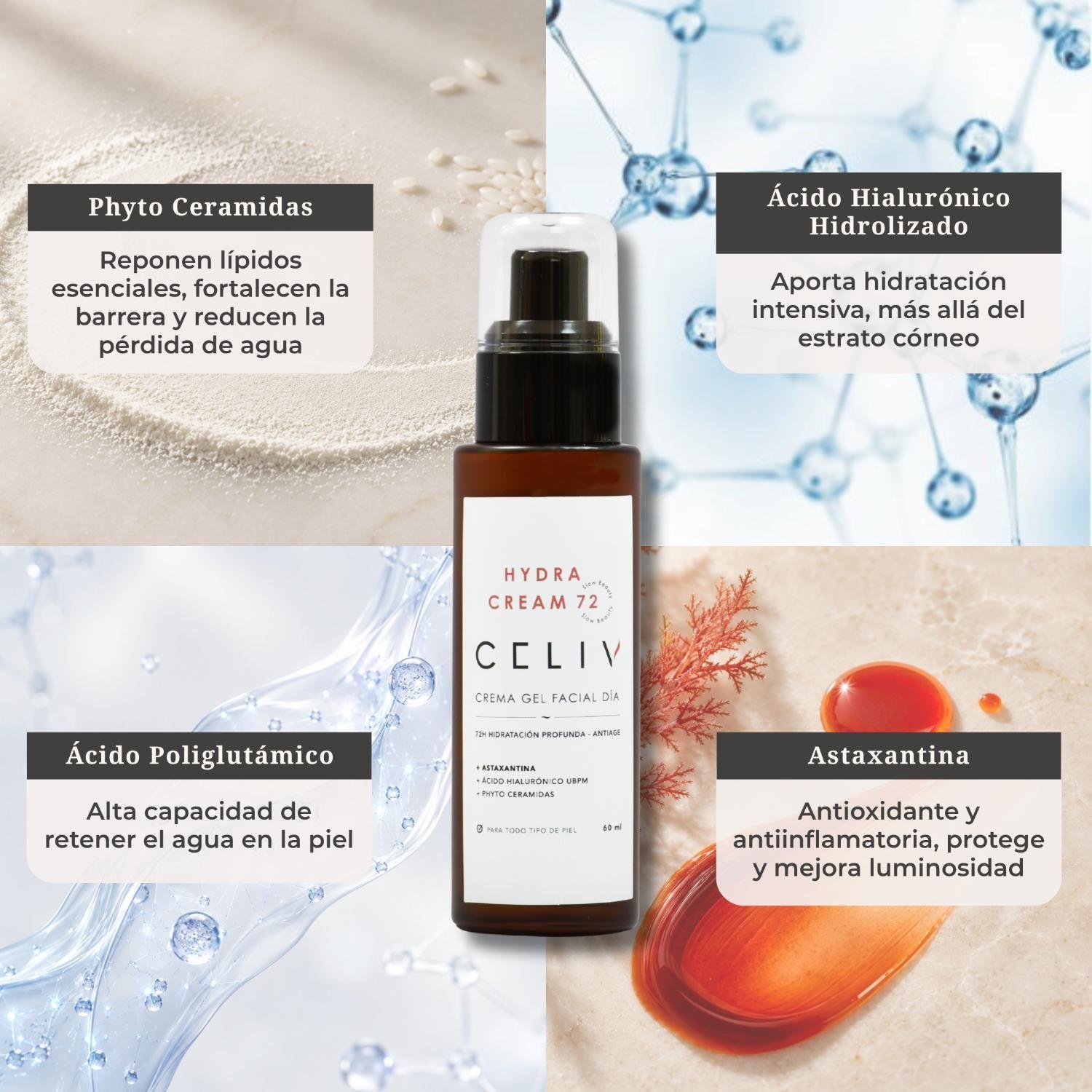 Crema Gel Hidratante AM Hydra Cream 72h 60ml CELIV-4
