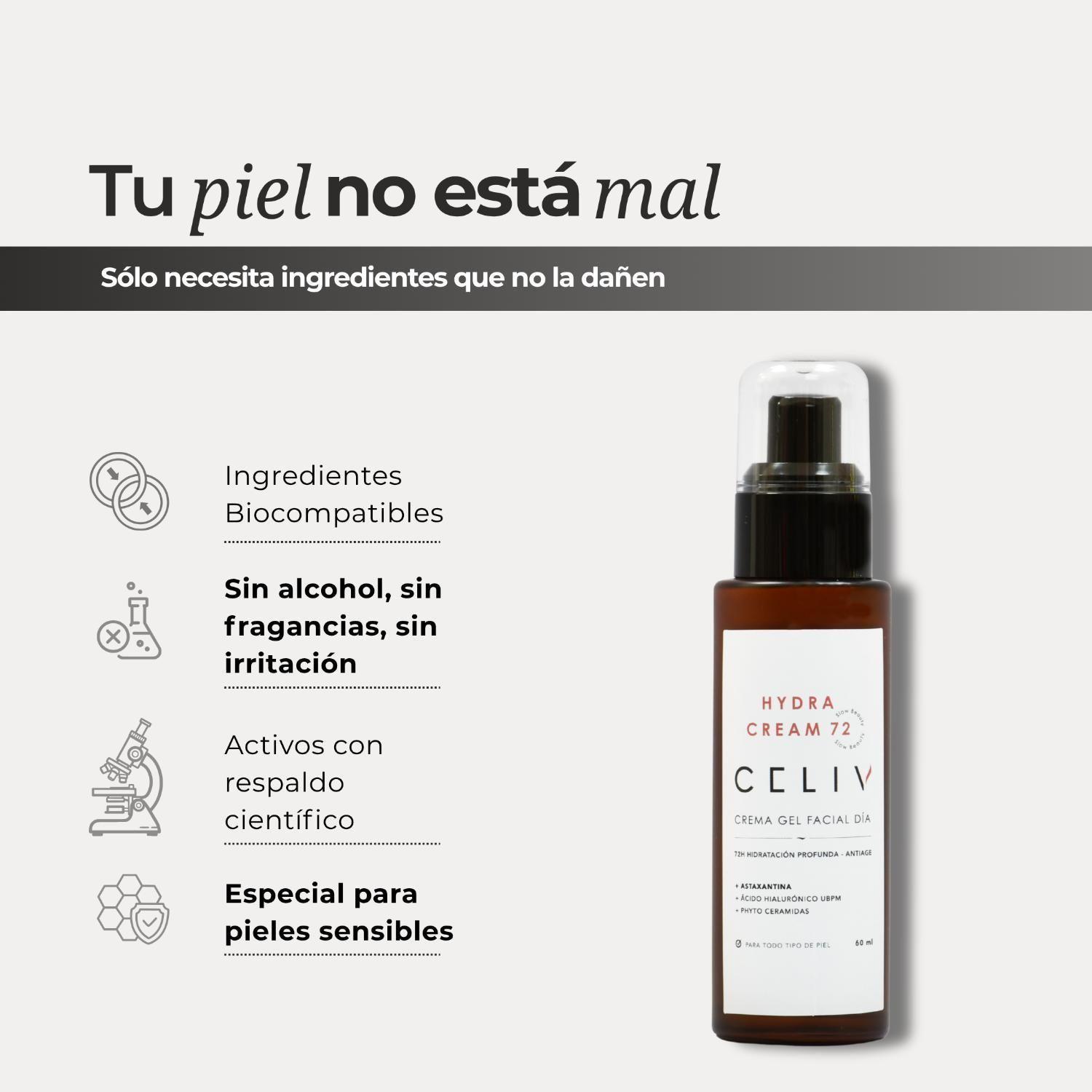 Crema Gel Hidratante AM Hydra Cream 72h 60ml CELIV-7