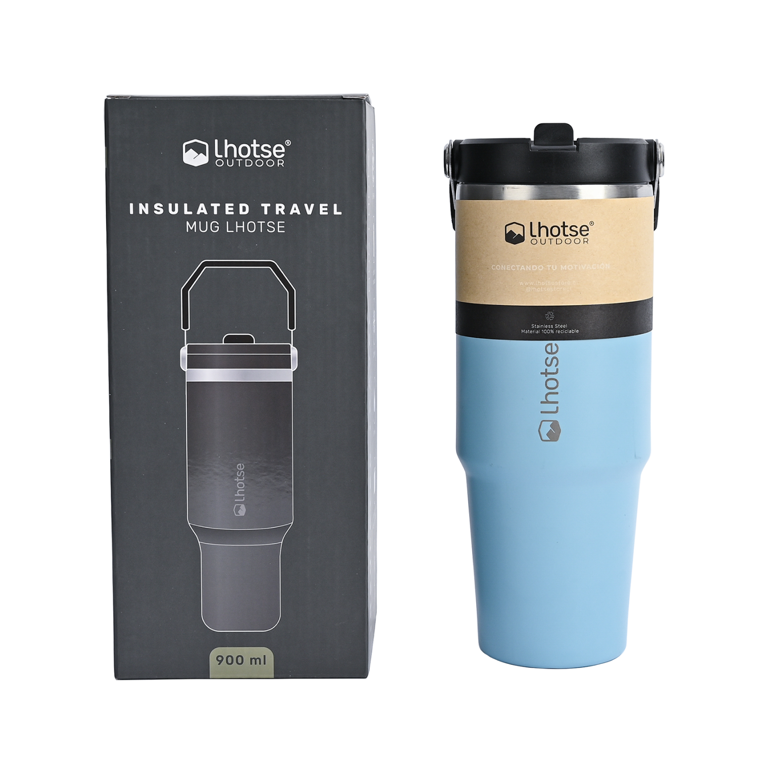 Botella Térmica Insulada Lhotse Travel Mug 900ml Blue-5