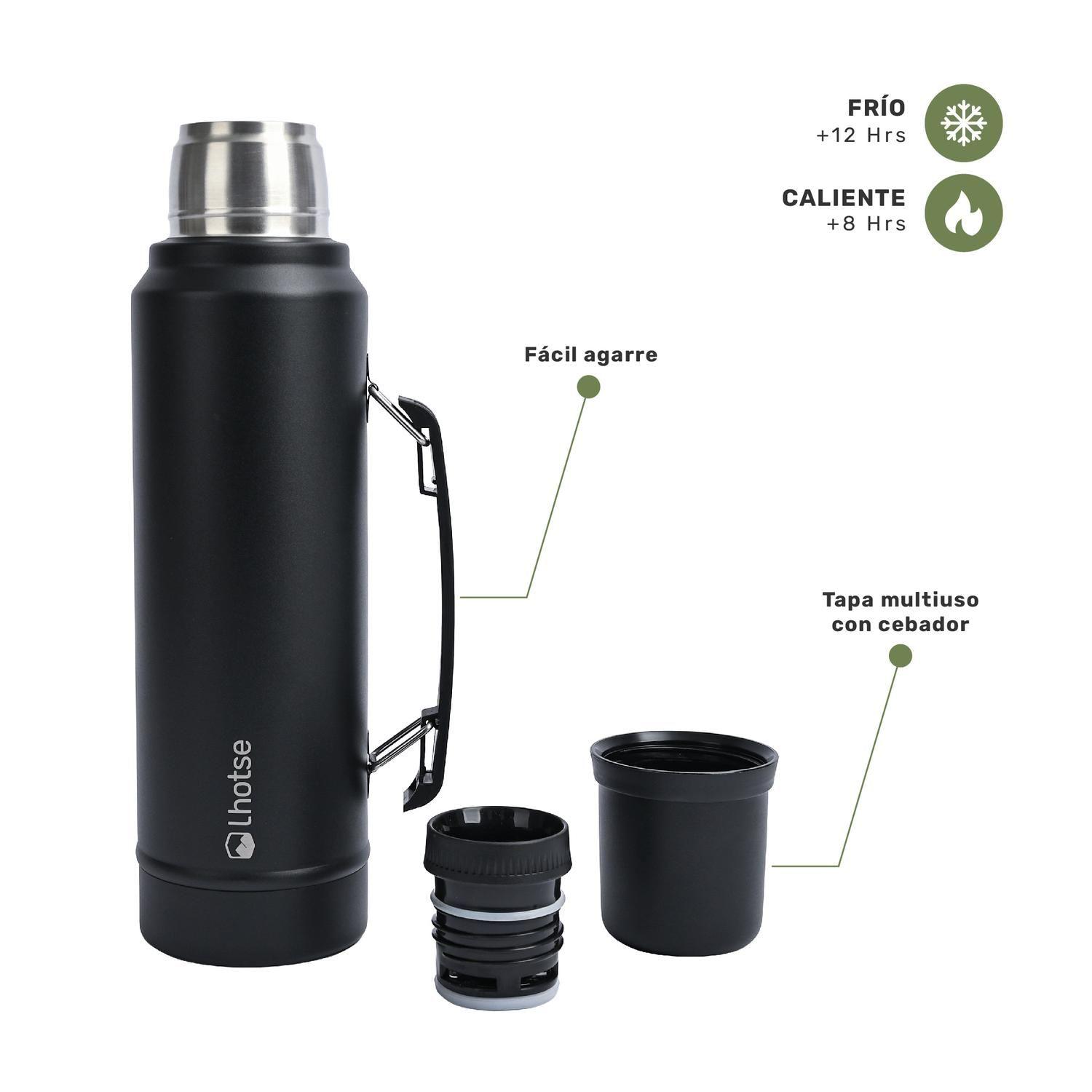 Termo Liquido Classic 1,3 lts + Mate Bombilla Lhotse Black-5