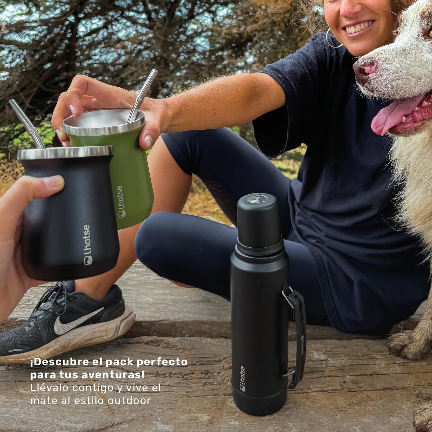 Termo Liquido Classic 1,3 lts + Mate Bombilla Lhotse Black-6