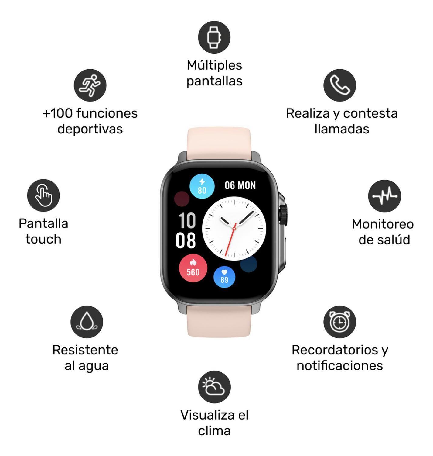 Reloj Smartwatch Lhotse Connect S03 42mm Pink-2