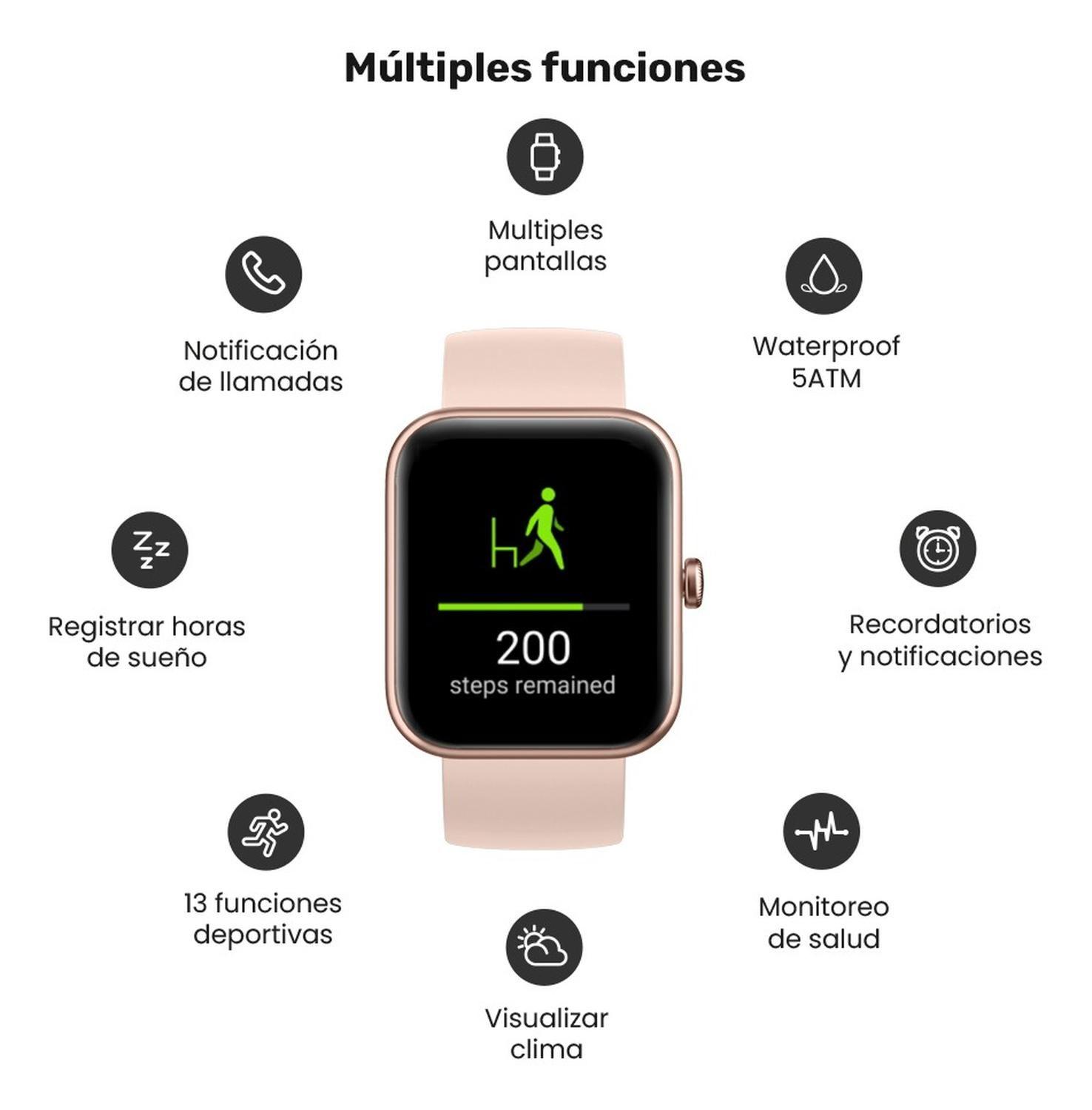 Reloj Smartwatch Lhotse Live 206 42mm Pink-2