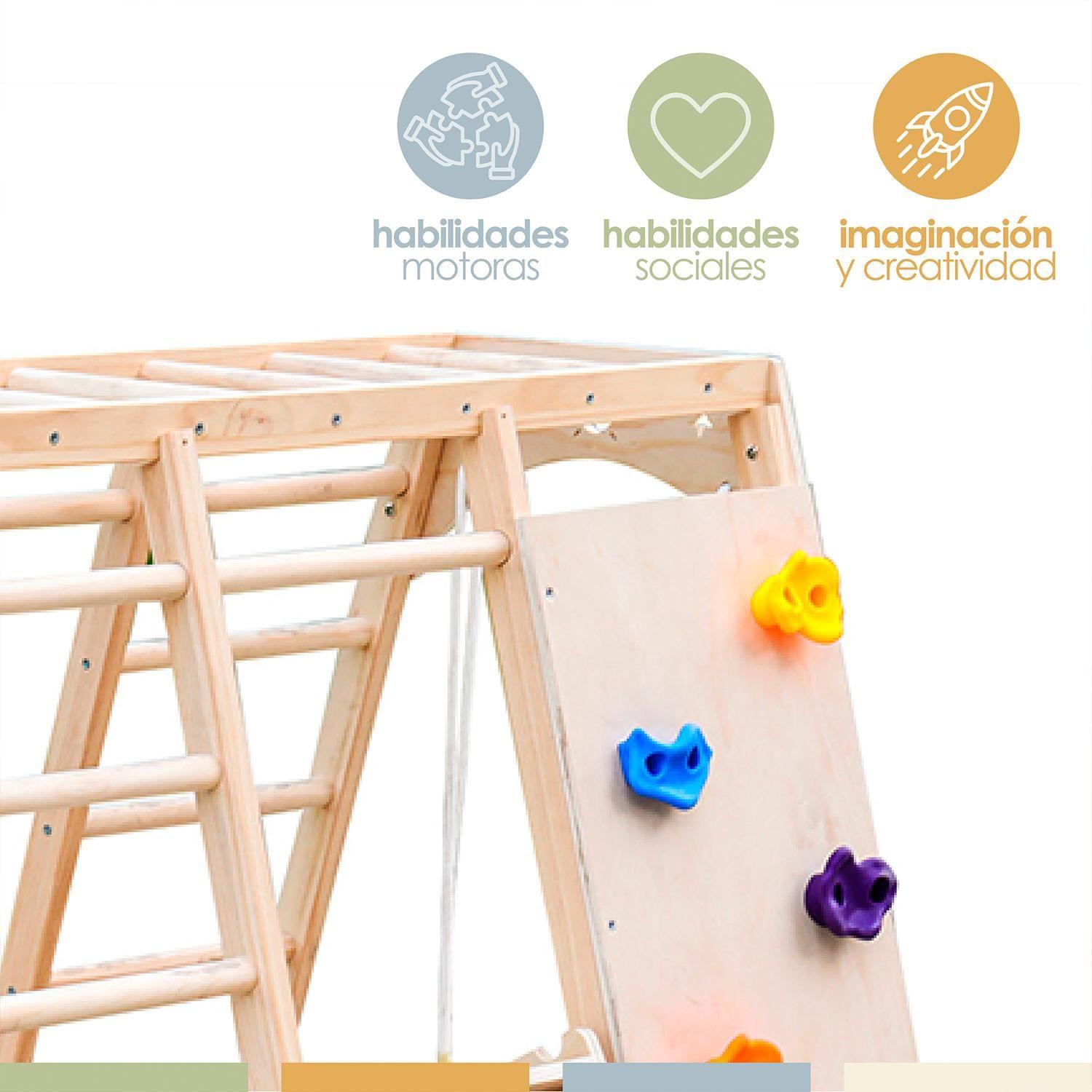 Gimnasio Infantil Juego Pikler Parque 8 en 1 Bandú-2