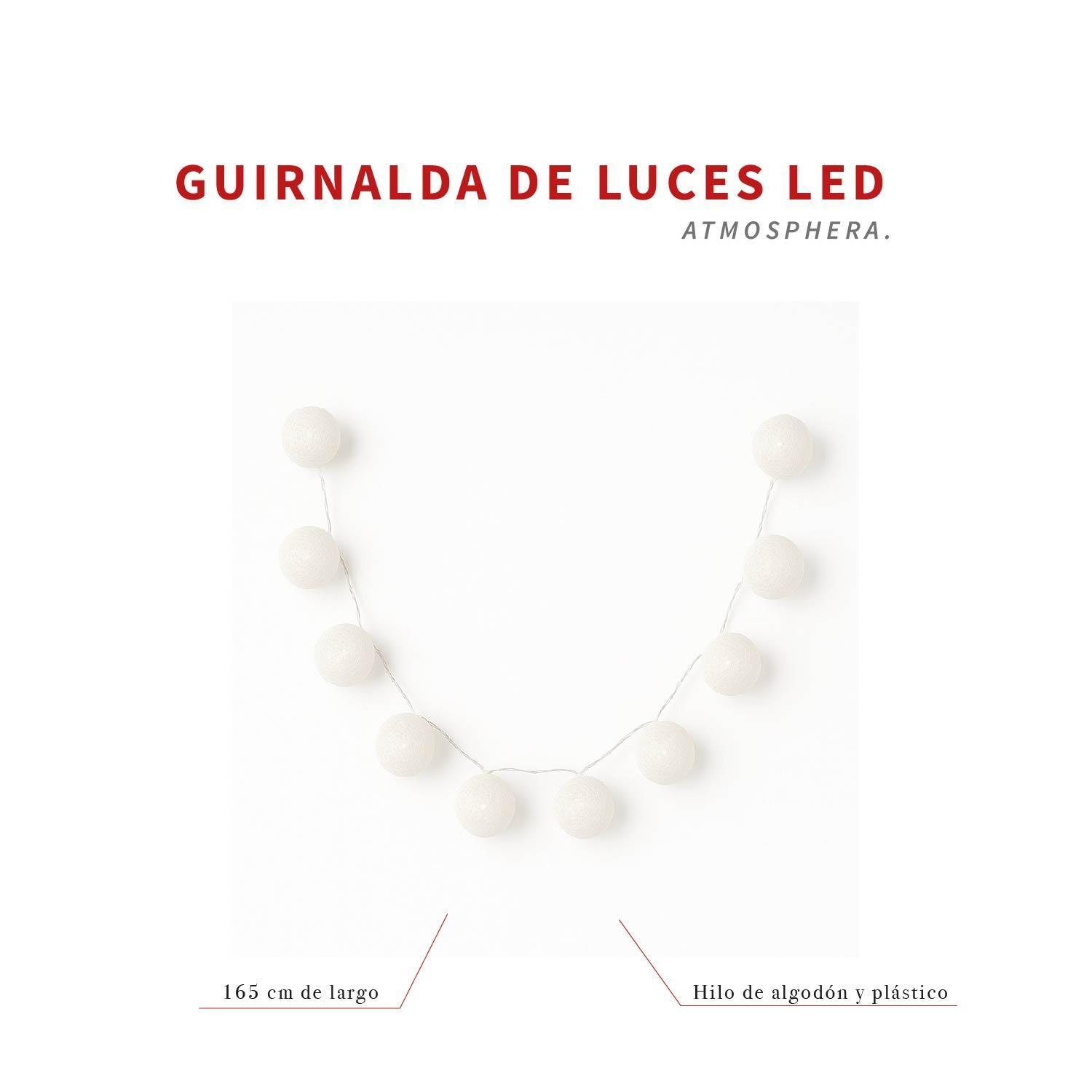 Guirnalda LED 10 Bolas de Hilo Decoración Cálida Atmosphera-4