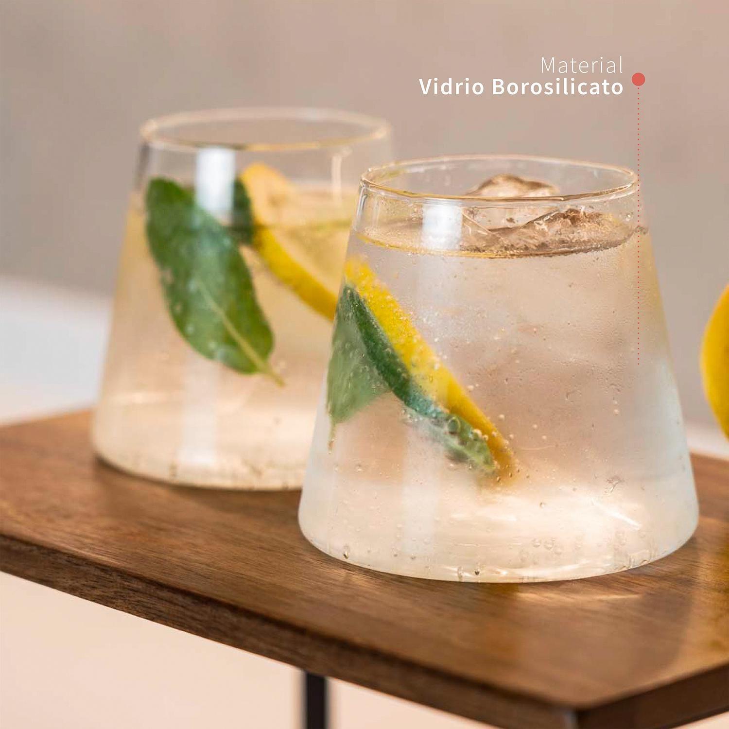 Pack 4 Vasos de Vidrio Estilo Japonés 320 ml Simplit-3