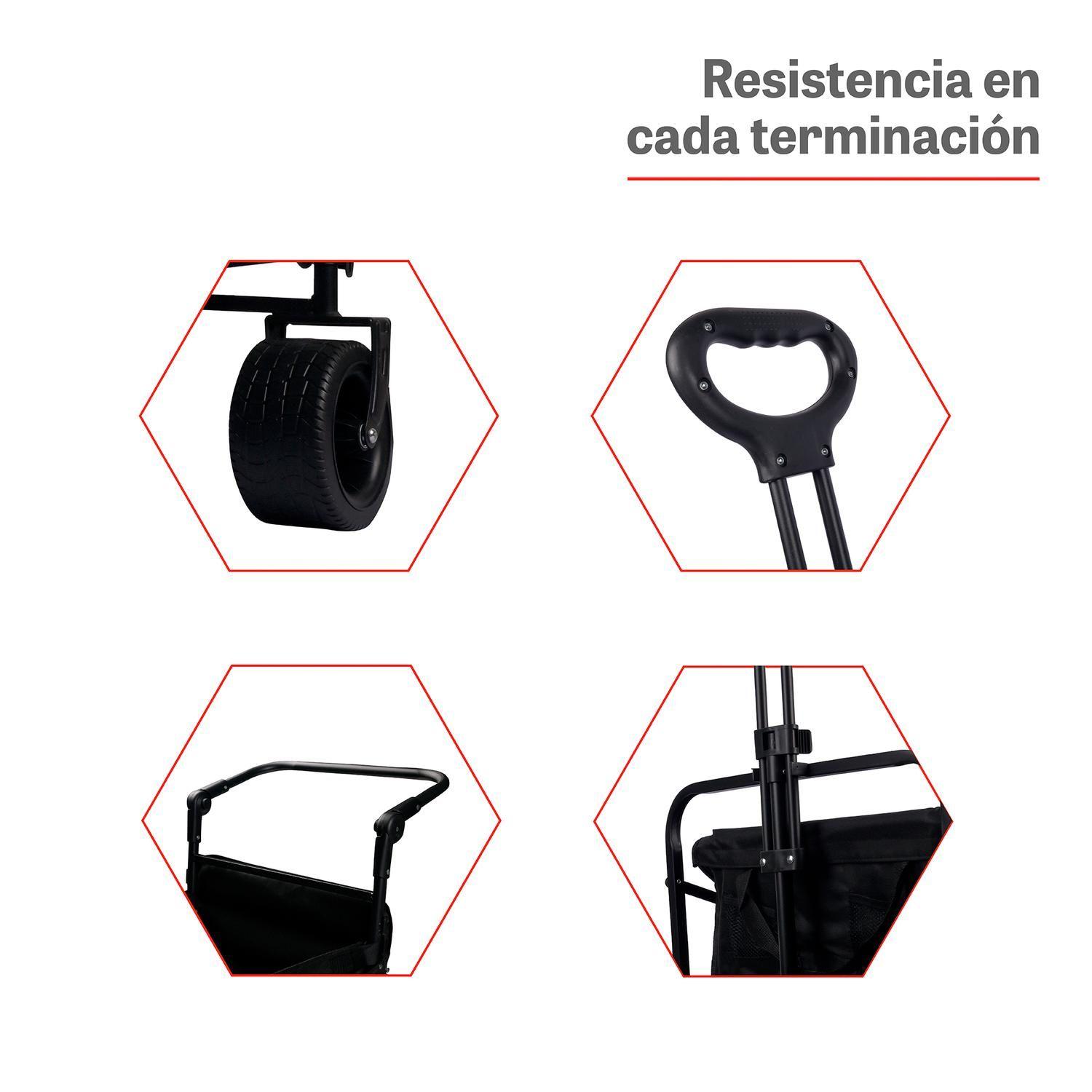 Carro de Transporte con Techo 150 KG Negro Xroad-5