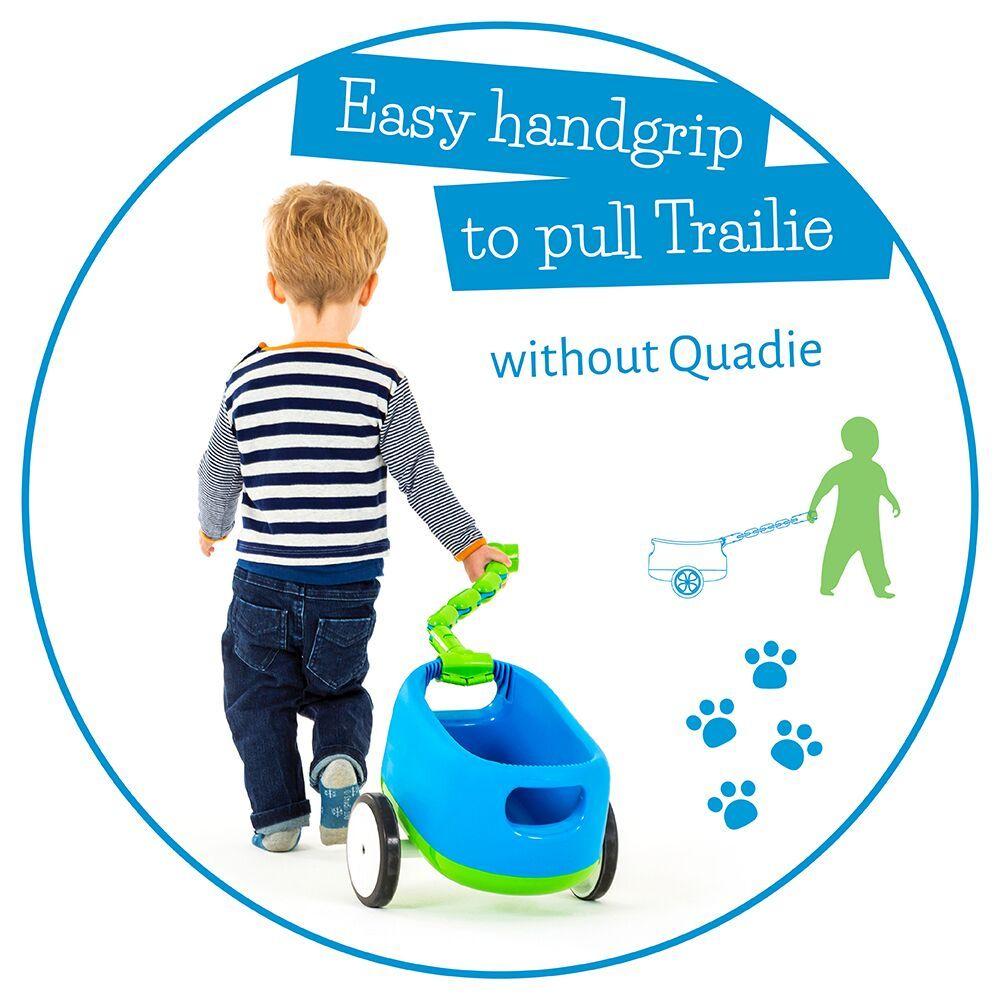 Bicicleta Aprendizaje Chillafish Quadie + Trailie Azul-3
