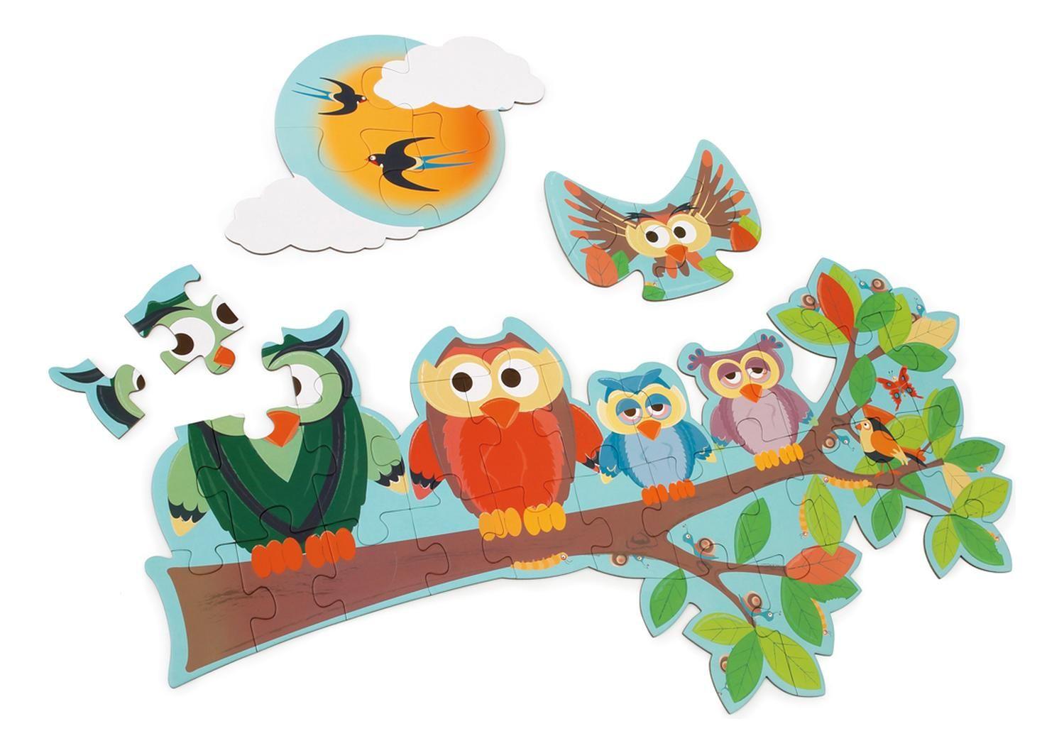 Puzzle 39Pcs Doble Con Forma Buho Scratch Europe-2