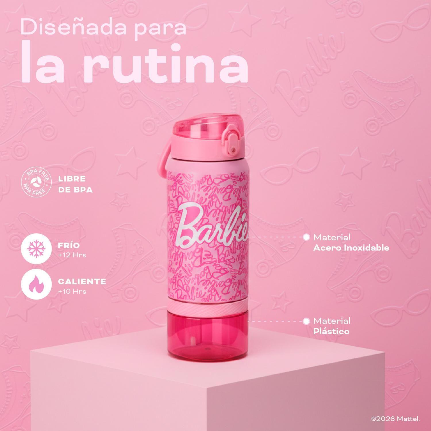 Botella Térmica Niños Barbie Inspire 2 en 1 590ml Acero Inox UMA-3
